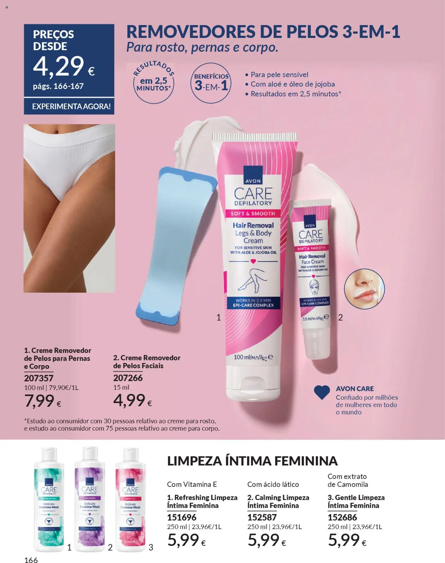 Catálogo Avon Campanha 1 │ válido de 01.01.2026 | Página: 166 | Produtos: Removedor de pelos, Óleo, Creme