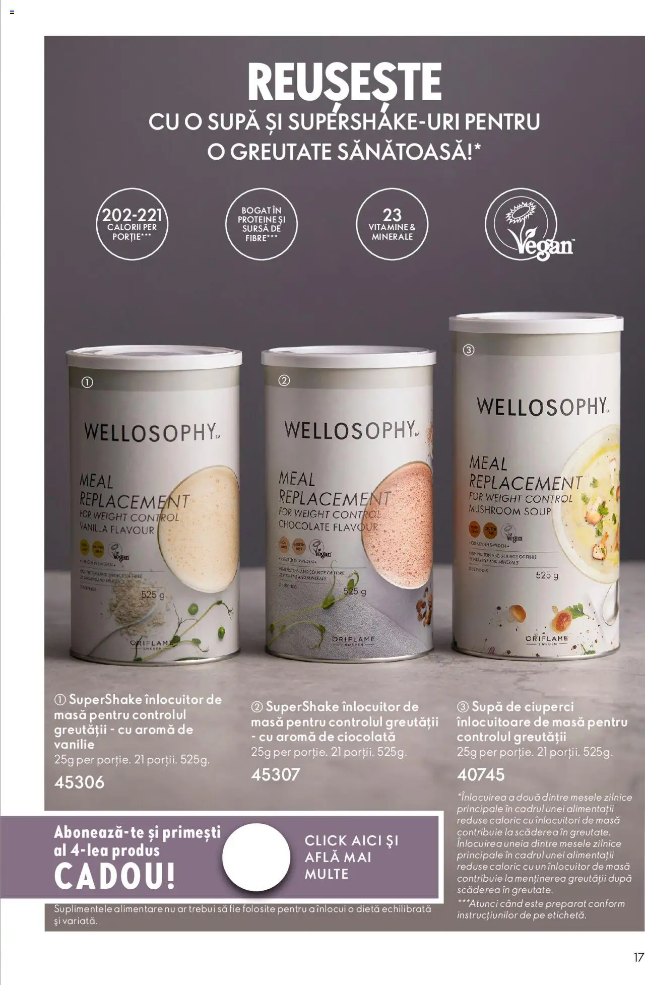 Noul catalog Oriflame – valabil de la 31.10.2023 | Pagină: 17 | Produse: Masă, Ciuperci, Ciocolată