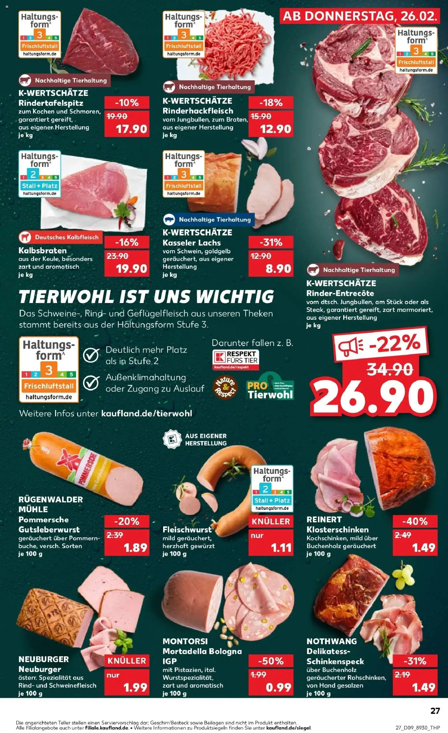 Kaufland prospekt Karlsruhe	 – gültig ab 26.02.2026 | Seite: 27 | Produkte: Mühle, Lachs, Schweinefleisch