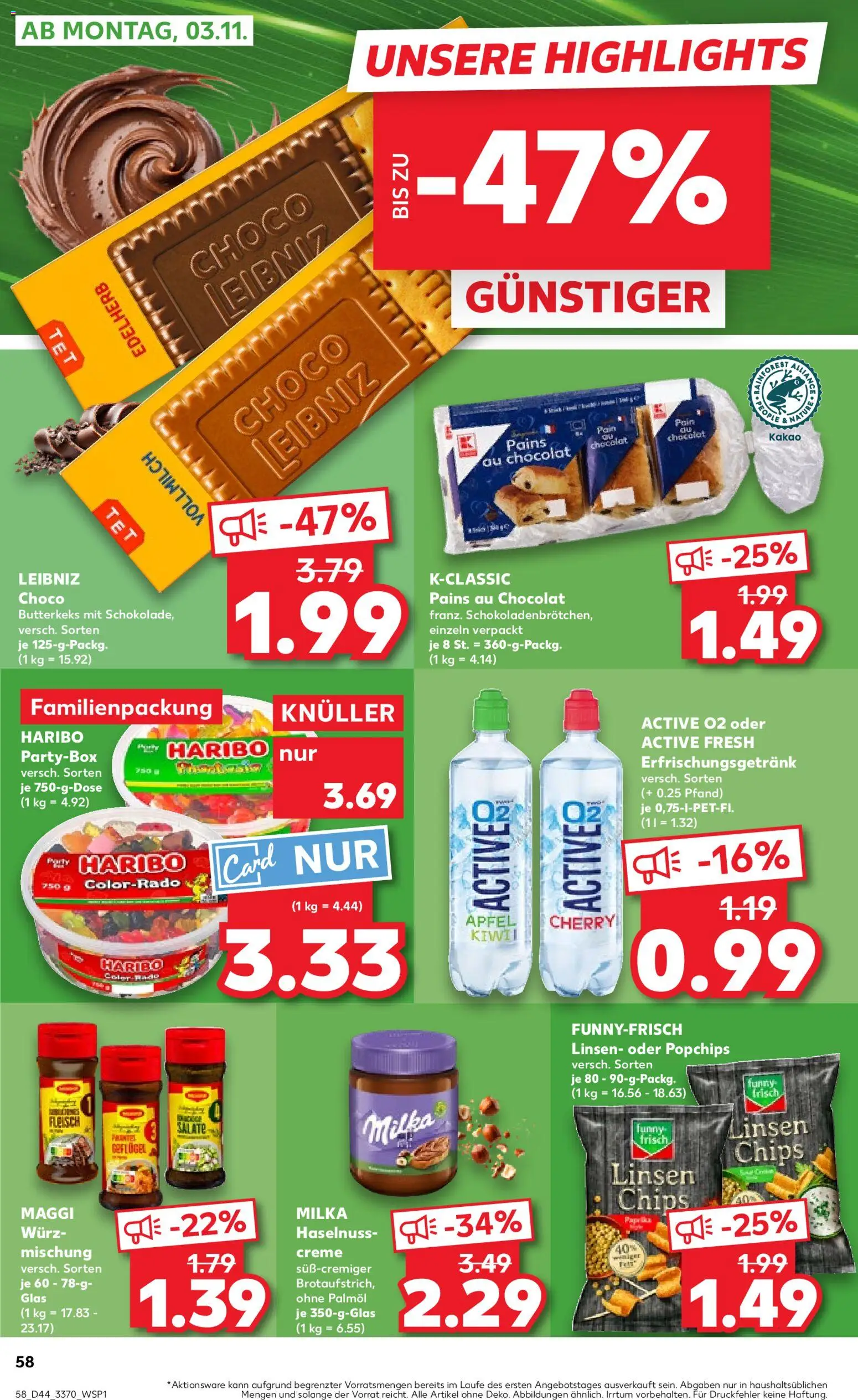 Kaufland prospekt Frankfurt (Oder)	 – gültig ab 30.10.2025 | Seite: 58 | Produkte: Maggi, Funny frisch, Äpfel, Fleisch