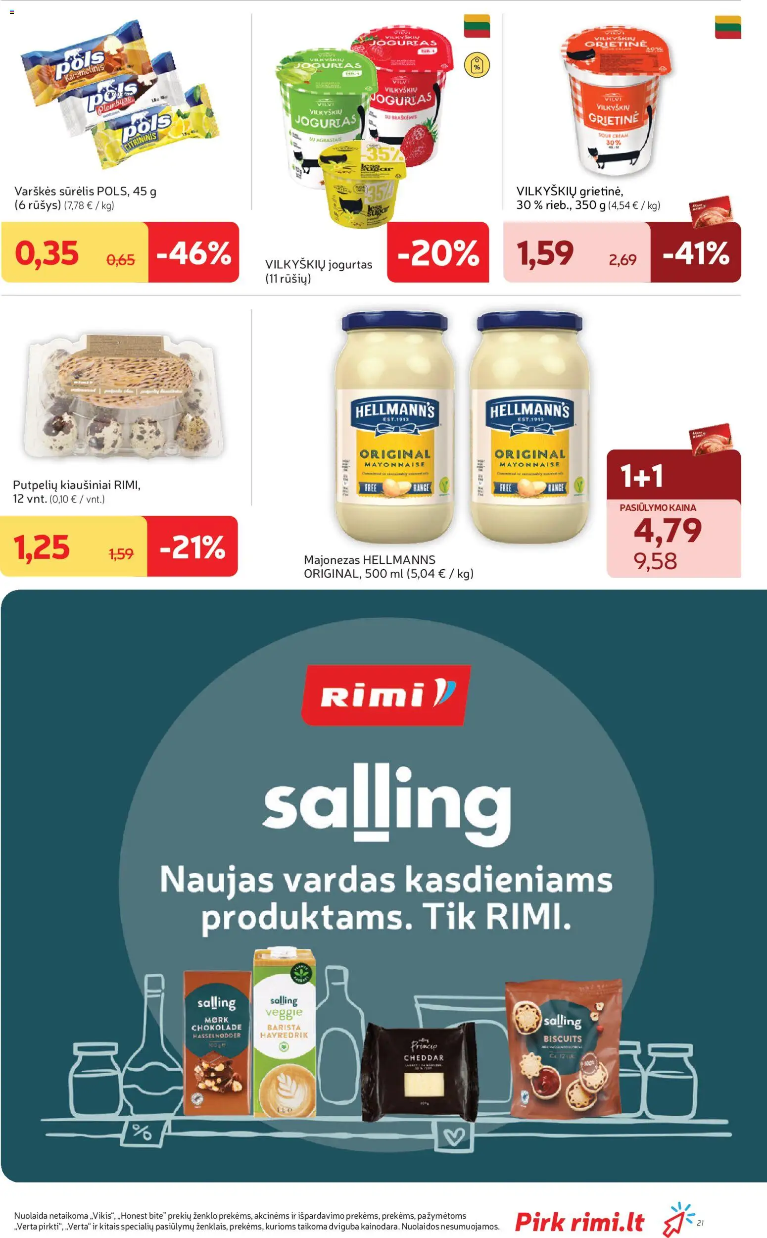 Rimi akcijos nuo 25.11.2025 | Puslapis: 23 | Prekių: Sūrelis, Jogurtas, Majonezas, Grietinė