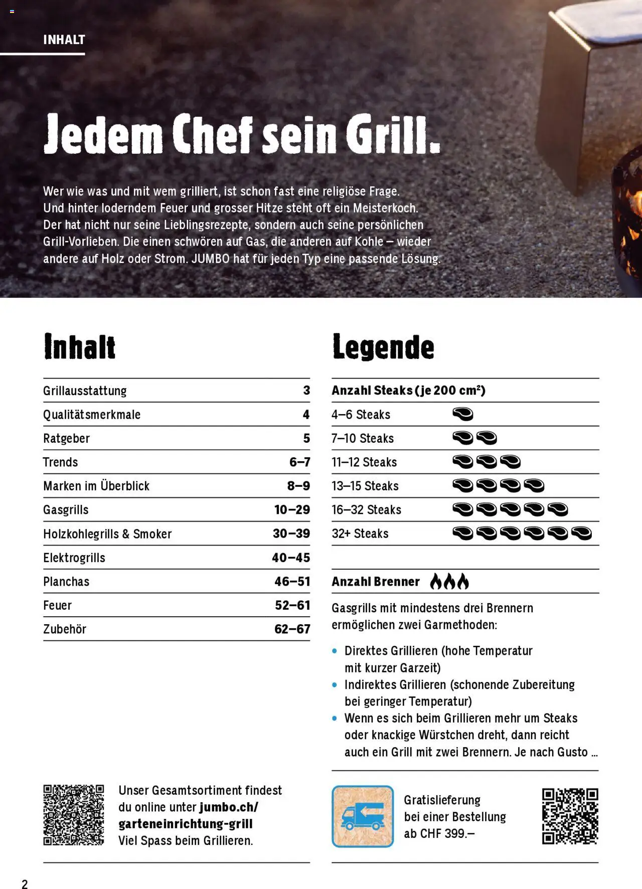 Jumbo Aktionen Grosse Grillbroschüre 2025 ab 21.02.2025 | Seite: 2 | Produkte: Grill