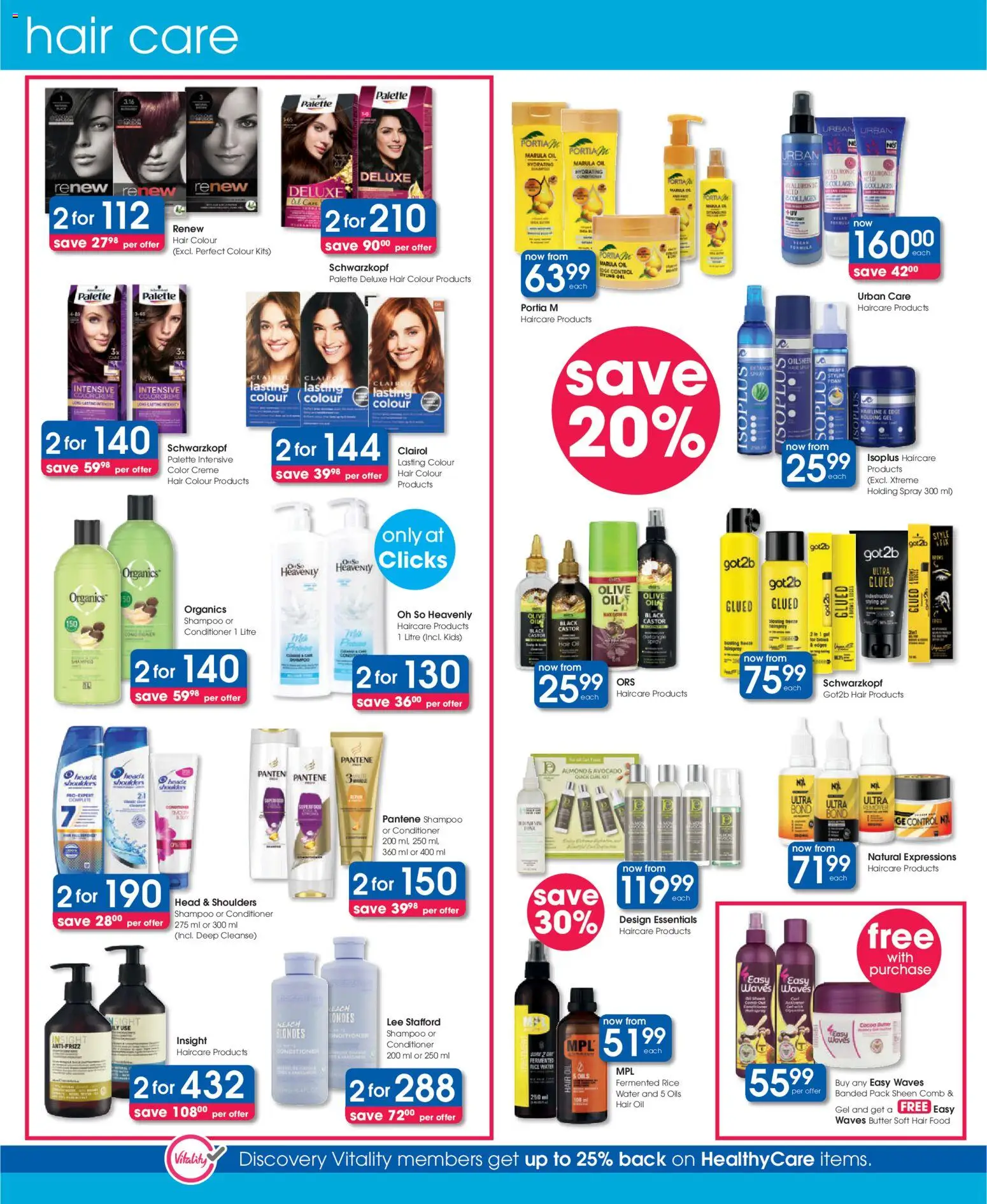 New Clicks catalogue – valid from 25.02.2026 | Page: 26 | Products: Butter, Hair colour, Rice, Shampoo