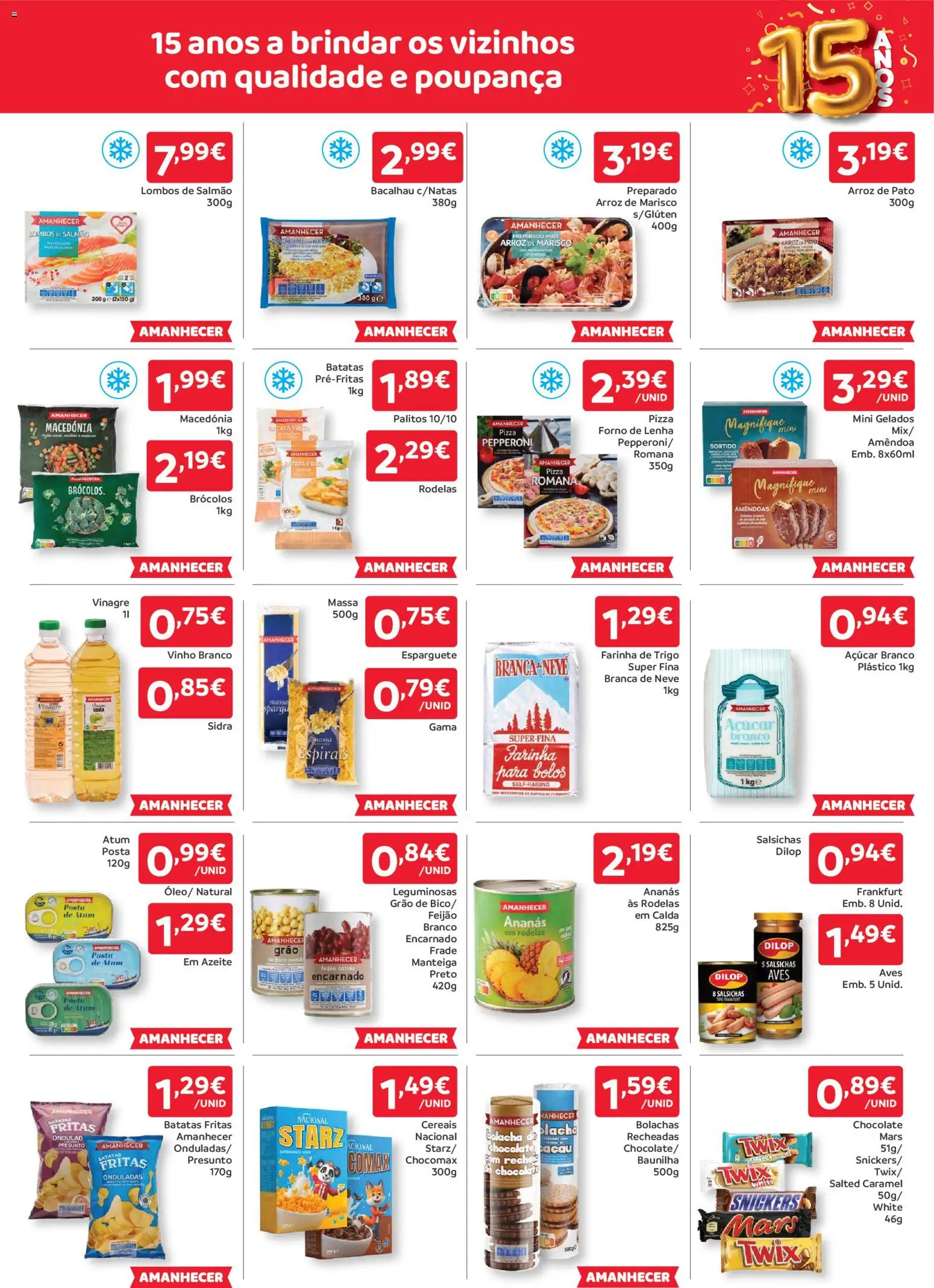 Amanhecer folheto │ válido de 09.04.2026 | Página: 3 | Produtos: Amêndoas, Atum, Manteiga, Açúcar