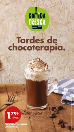 Pré-visualização CHOCOLATE QUENTE C/CHANTILLY, Hot chocolate with whipped cream. válido de 28.10.2025 | Página: 13