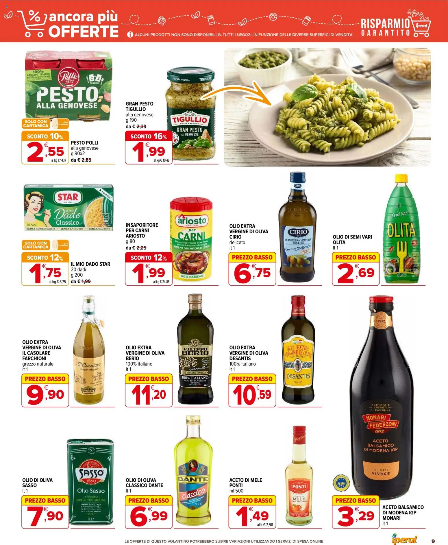 Volantino Iperal del 12.11.2025 | Pagina: 9 | Prodotti: Arrosto, Sale, Olio, Olio extra vergine