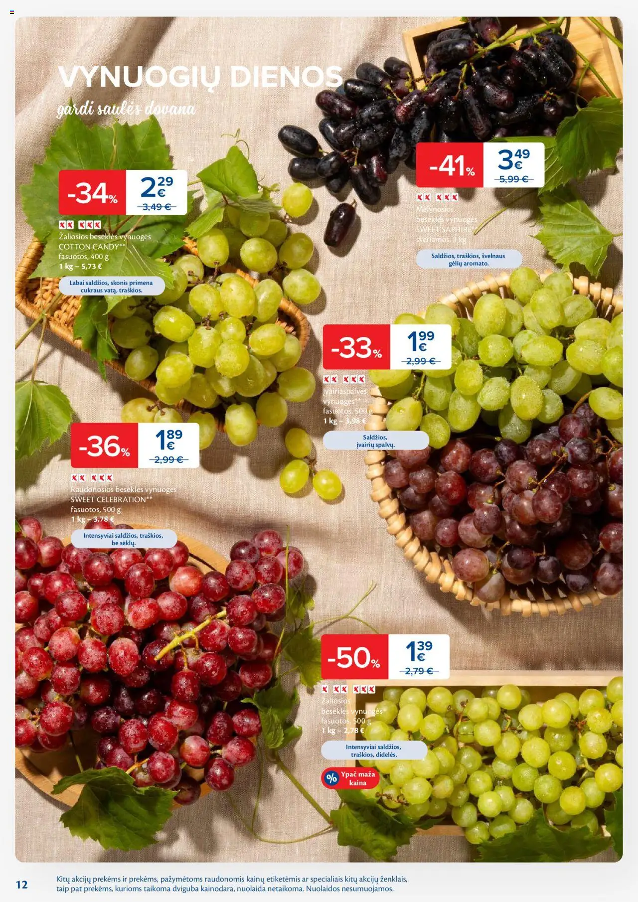 MAXIMA - Leidinys│galioja nuo 02.09.2025 | Puslapis: 12 | Prekių: Vynuogės