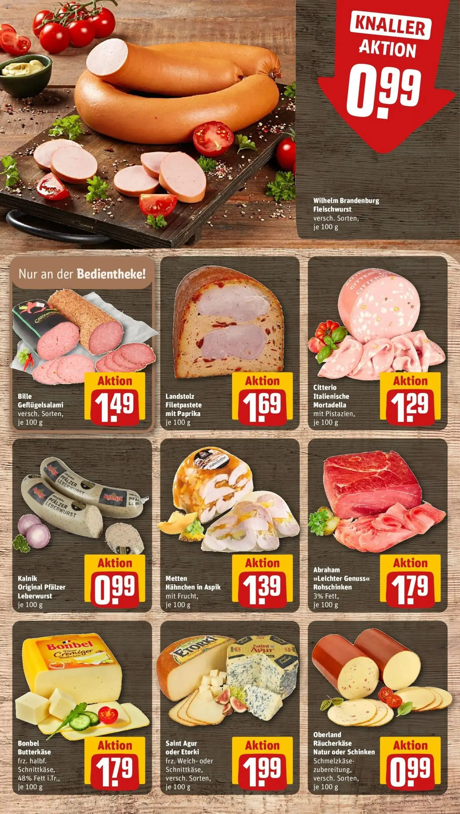 Rewe Prospekt Berlin / Friedrichshain	 – gültig ab 05.04.2026 | Seite: 9 | Produkte: Hahnchen, Paprika, Salami, Schinken