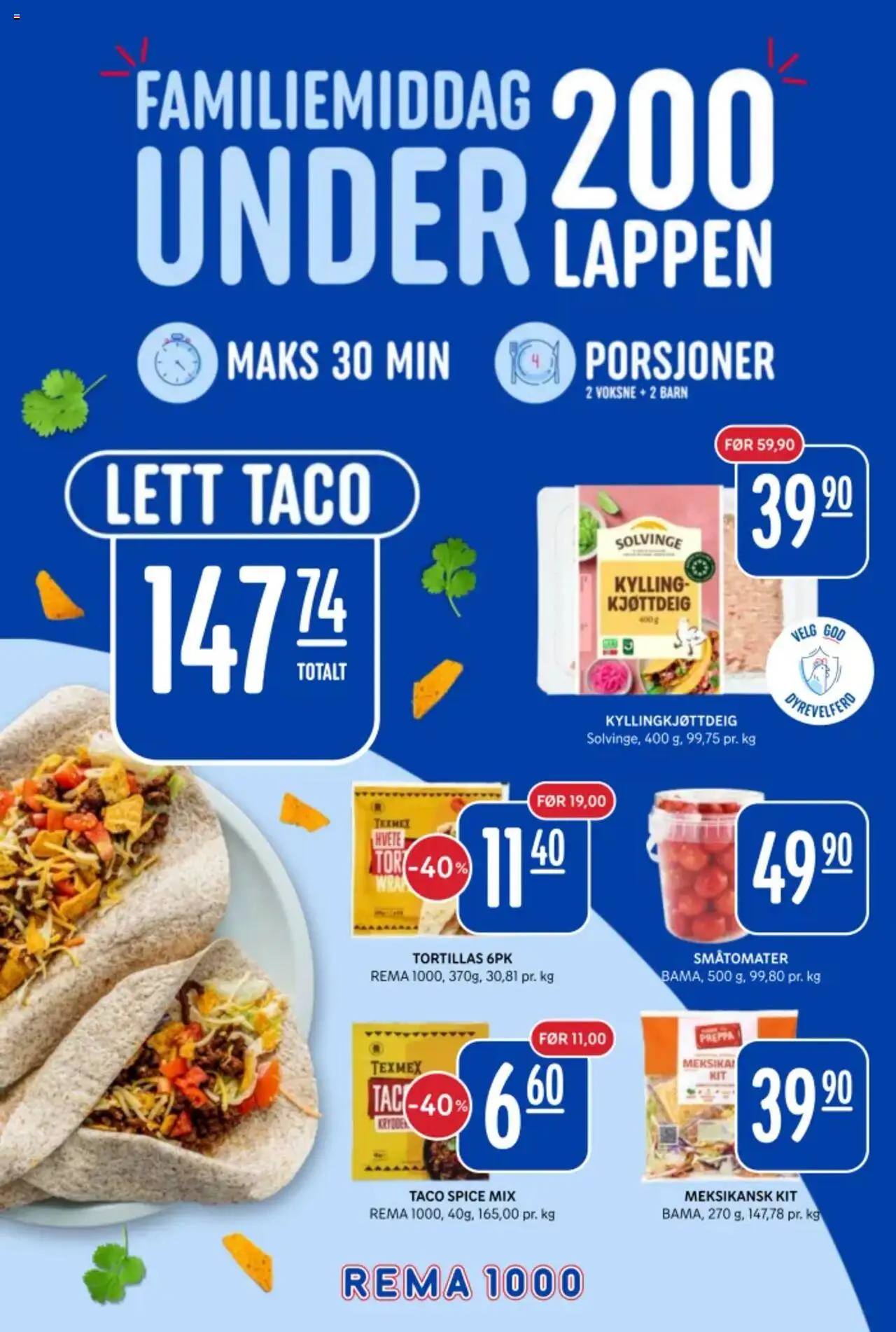  | Side: 5 | Produkter: Kylling, Kjøttdeig, Палички, Taco
