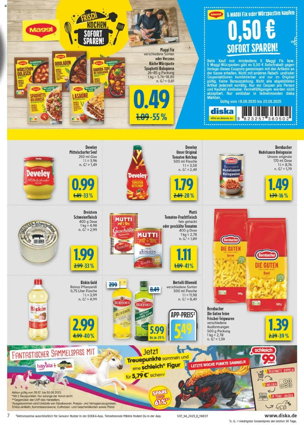 Diska - diska Angebote Bayern KW34 - gültig ab dem 18.08.2025 | Seite: 7 | Produkte: Presse, Maggi fix, Schweinefleisch, Hackfleisch