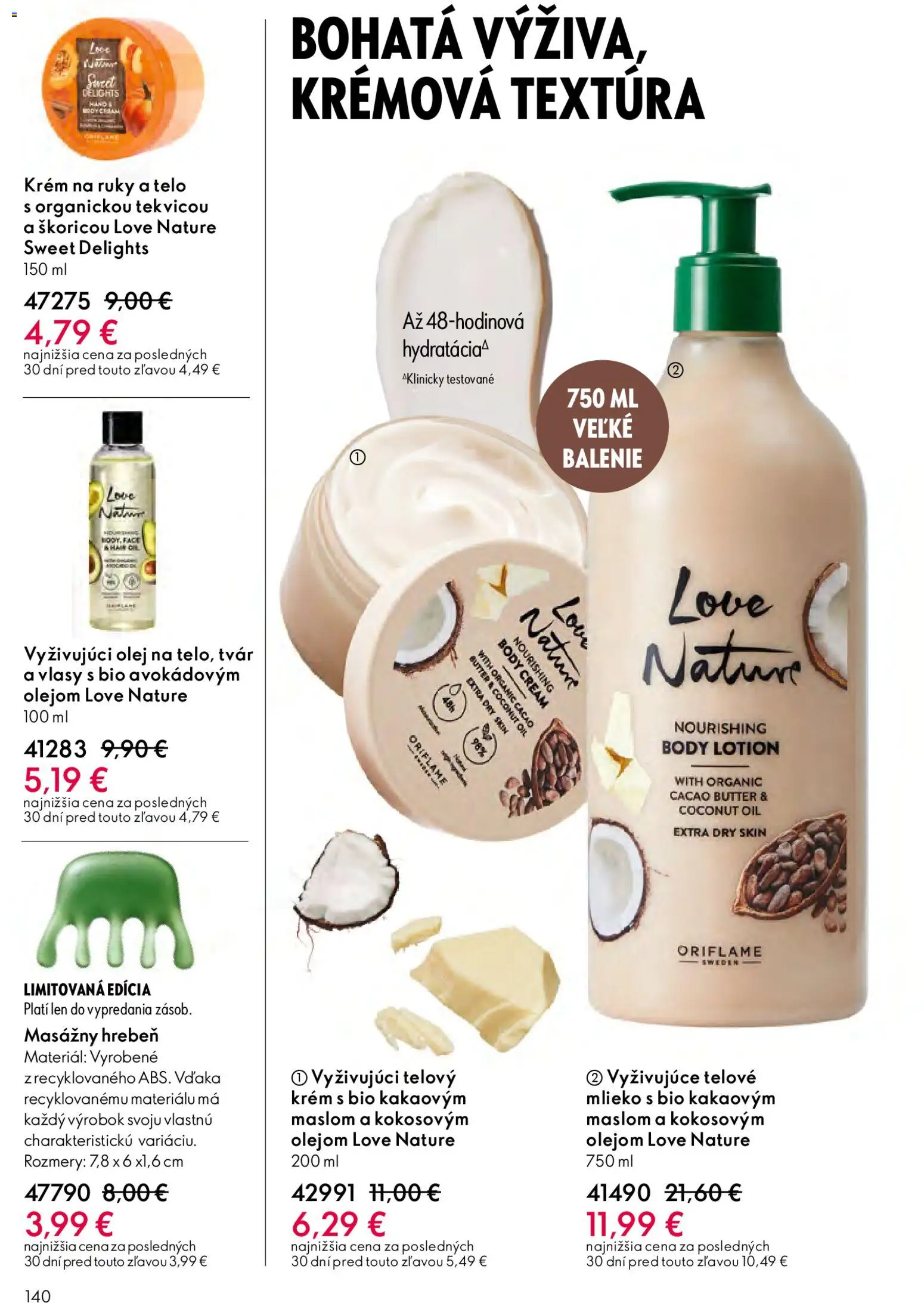 Nové Oriflame akcie – leták je platný od 06.05.2026 | Strana: 140 | Produkty: Mlieko, Olej, Hrebeň, Krém na ruky