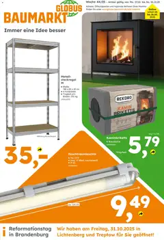 Globus Baumarkt Prospekt 	 ab 26.10.2025 gültig