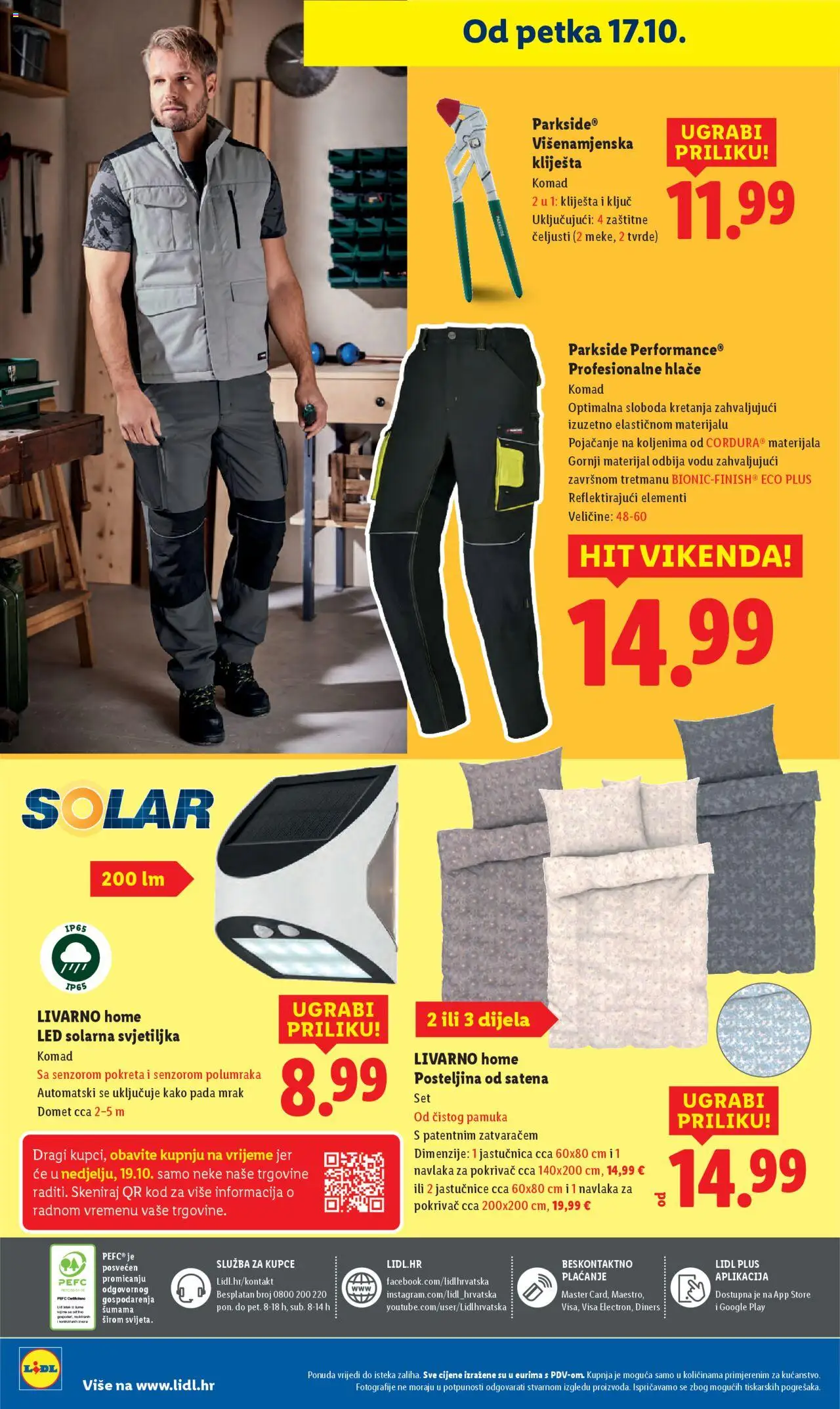 Lidl katalog | vrijedi od 13.10.2025 | Stranica: 80 | Proizvodi: Hlače, Jastučnica, Kliješta, Parkside