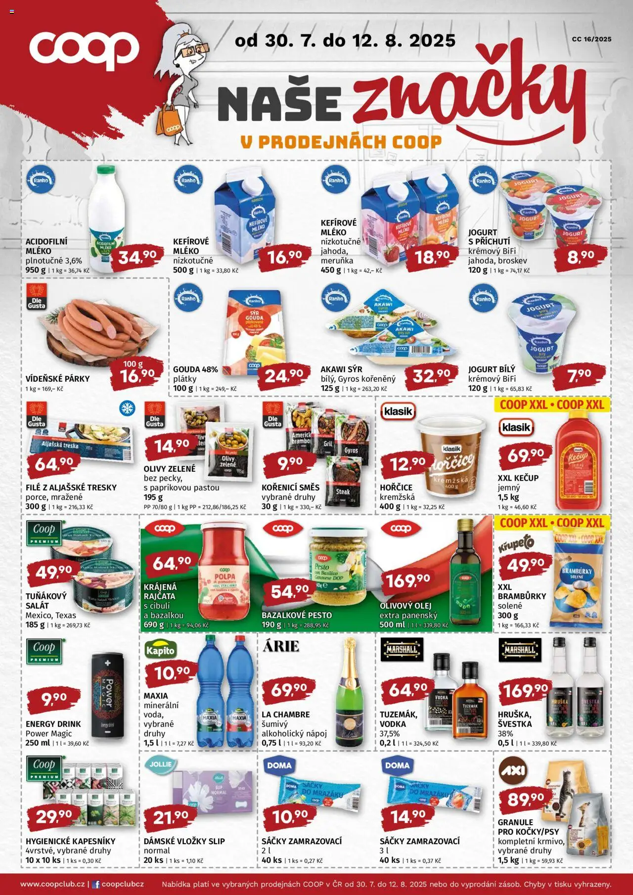 Coop leták - Super cena od 30.07.2025 | Strana: 2 | Produkty: Aljašská treska, Rajčata, Vídeňské párky, Tuzemák