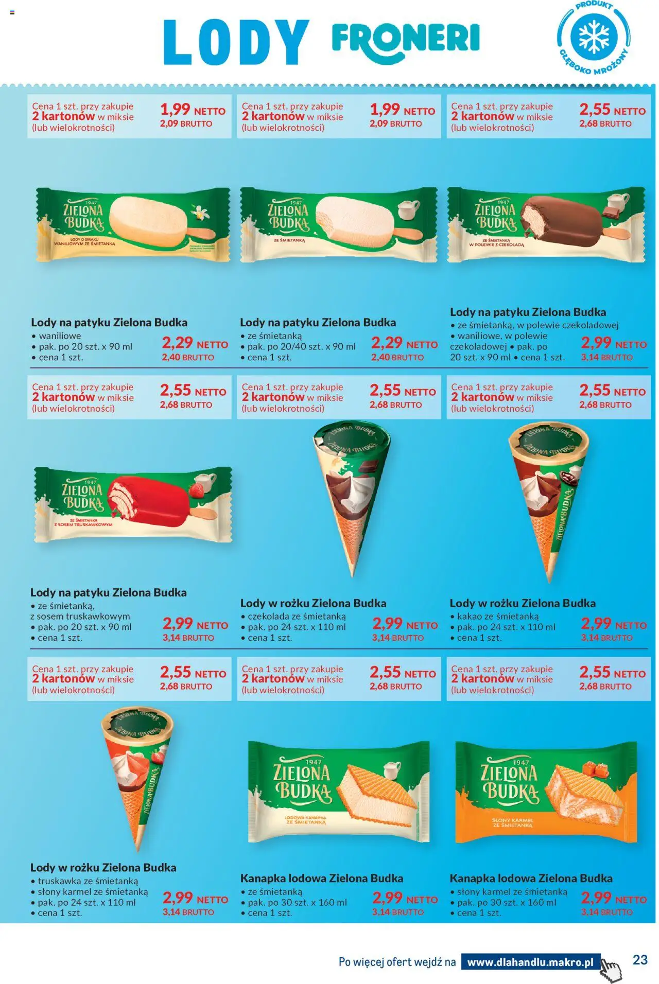 Makro Gazetka - Dystrybucja do sklepów od 19.08.2025 | Strona: 23 | Produkty: Kakao, Lody na patyku, Czekolada, Lody