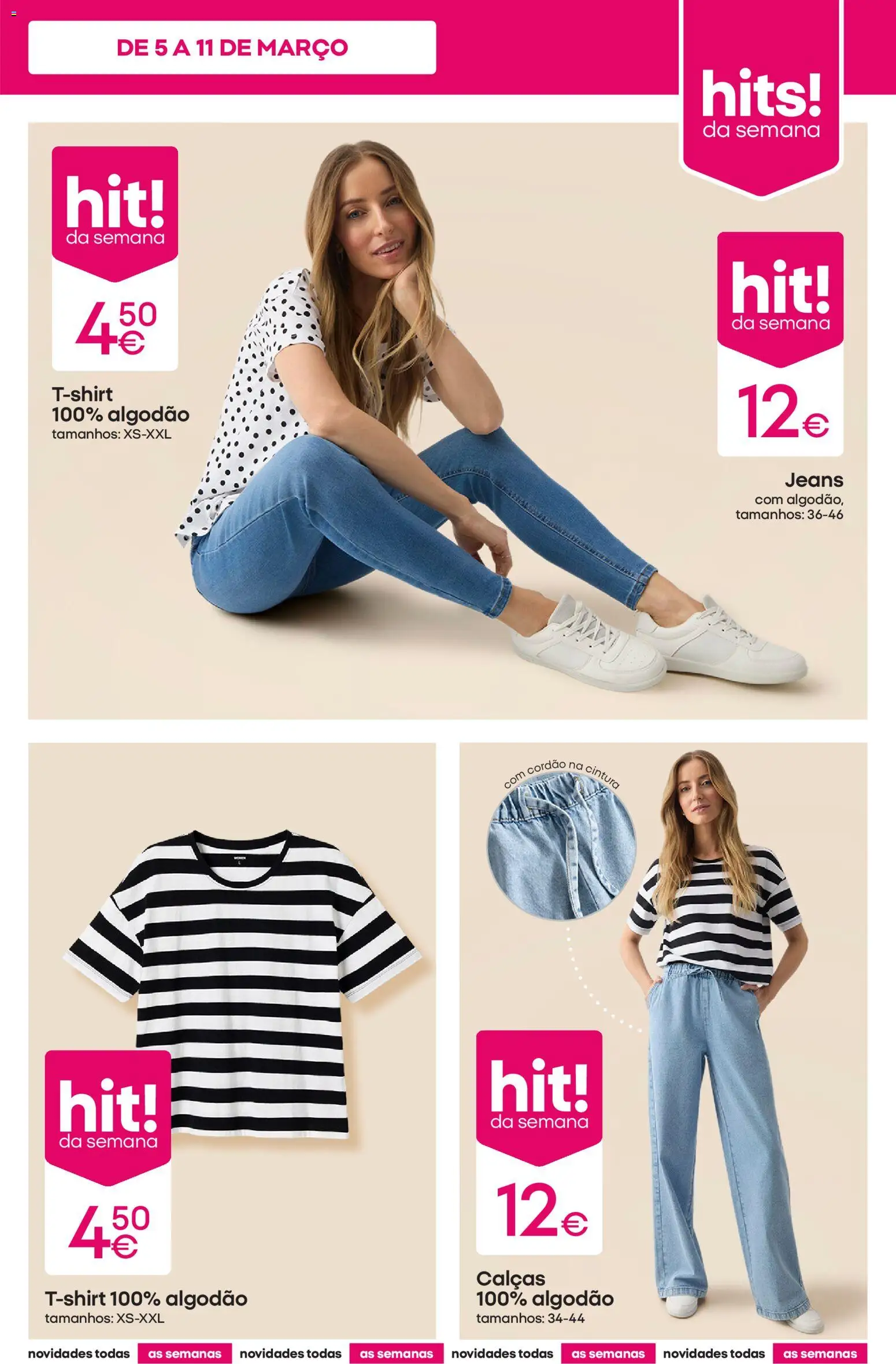 Pepco folheto │ válido de 05.03.2026 | Página: 3 | Produtos: Jeans, Algodão, Calças