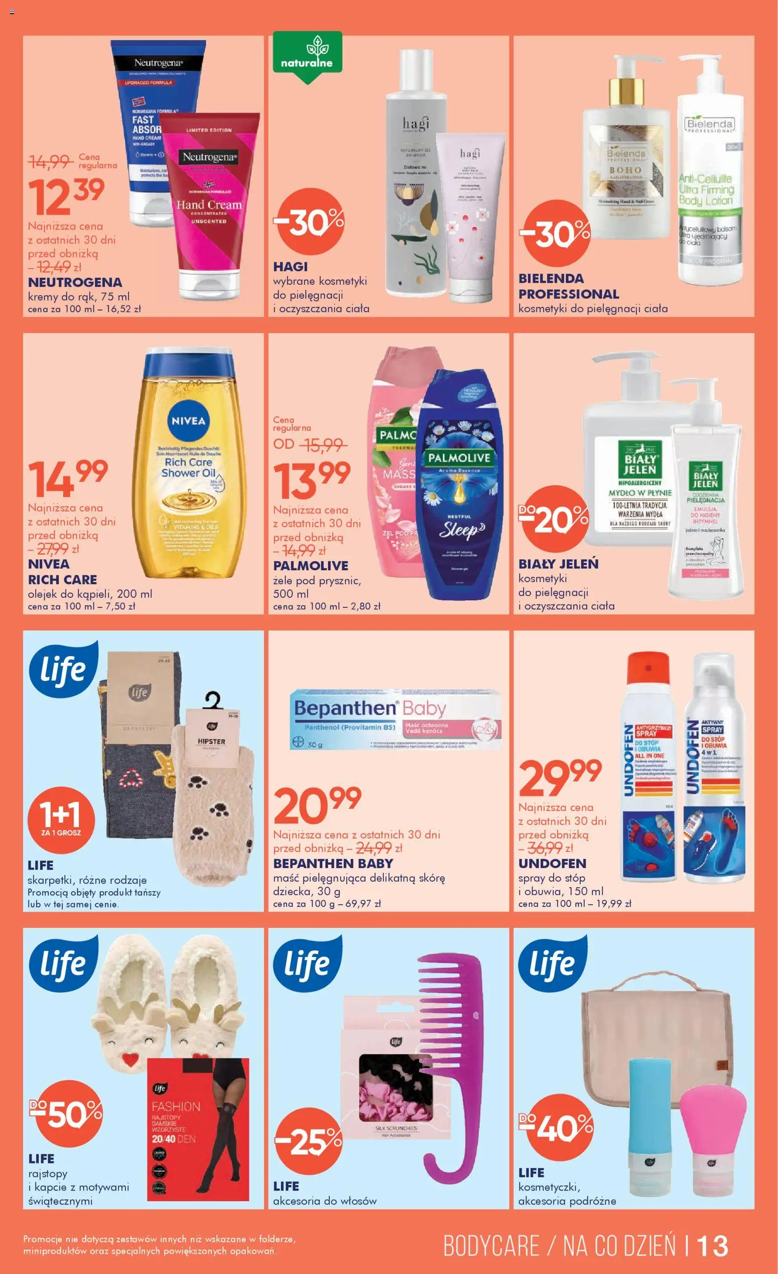 Super-pharm Gazetka od 12.01.2026 | Strona: 13 | Produkty: Mydło w płynie, Mydło, Lotion, Spray do stóp