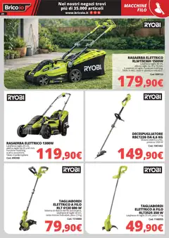 Anteprima del volantino Brico io volantino Macchine da giardino valido a partire dal 30.03.2026 | Pagina: 20 | Prodotti: Rasaerba, Decespugliatore