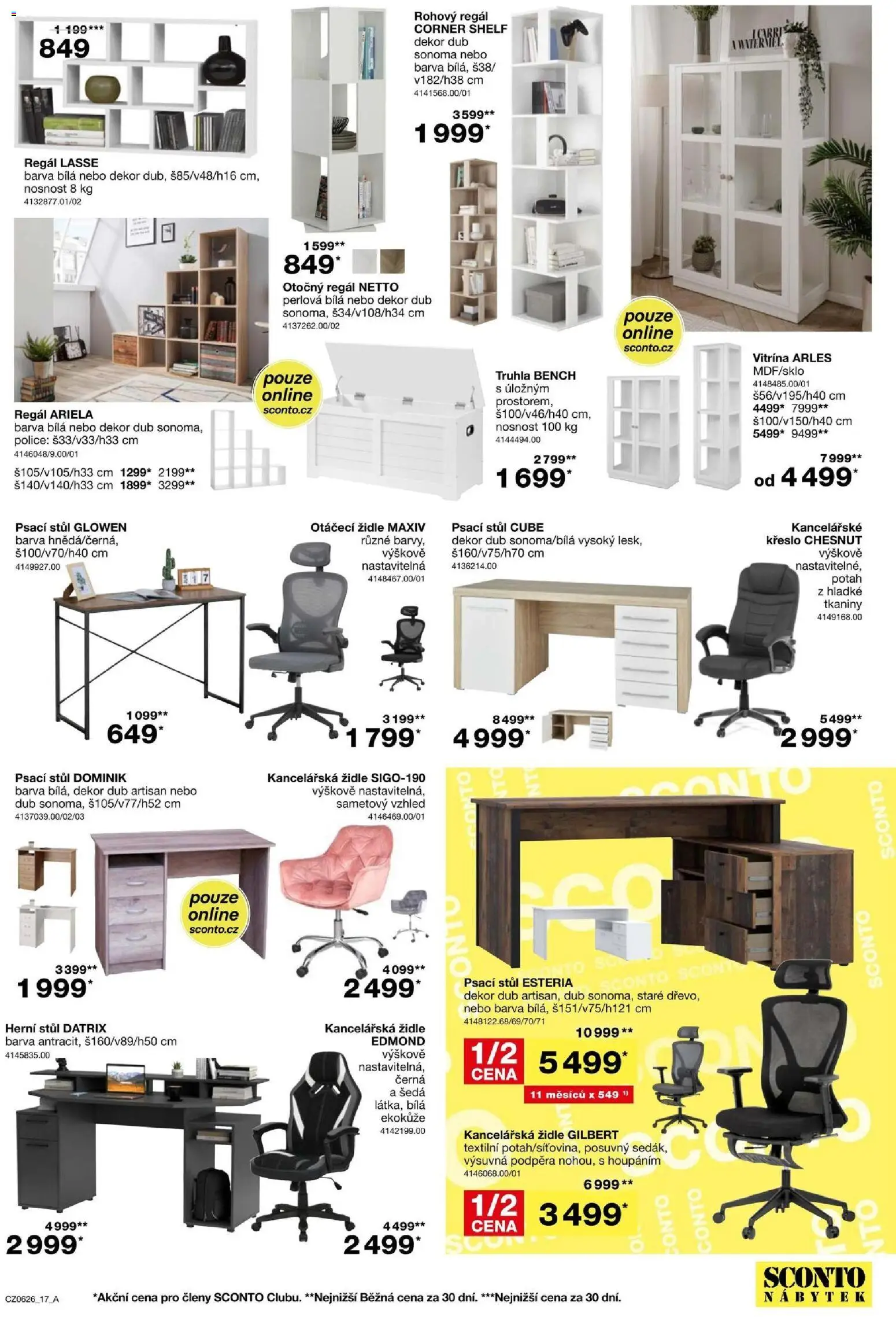 Sconto nábytek leták od 22.04.2026 | Strana: 17 | Produkty: Křeslo, Stůl, Židle, Psací stůl