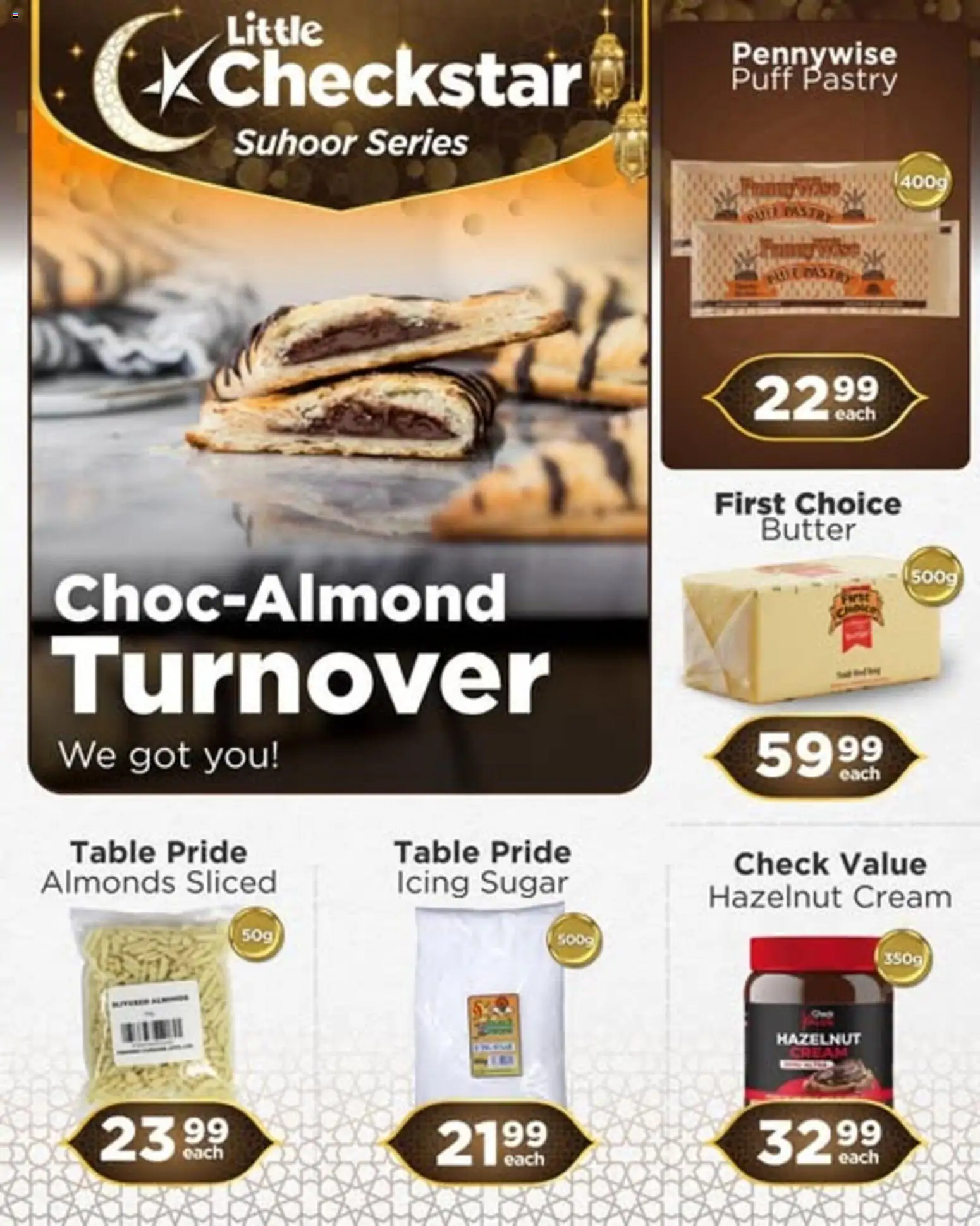 New Check Star catalogue – valid from 05.03.2026 | Page: 1 | Products: Icing sugar, Butter, Cream, Sugar