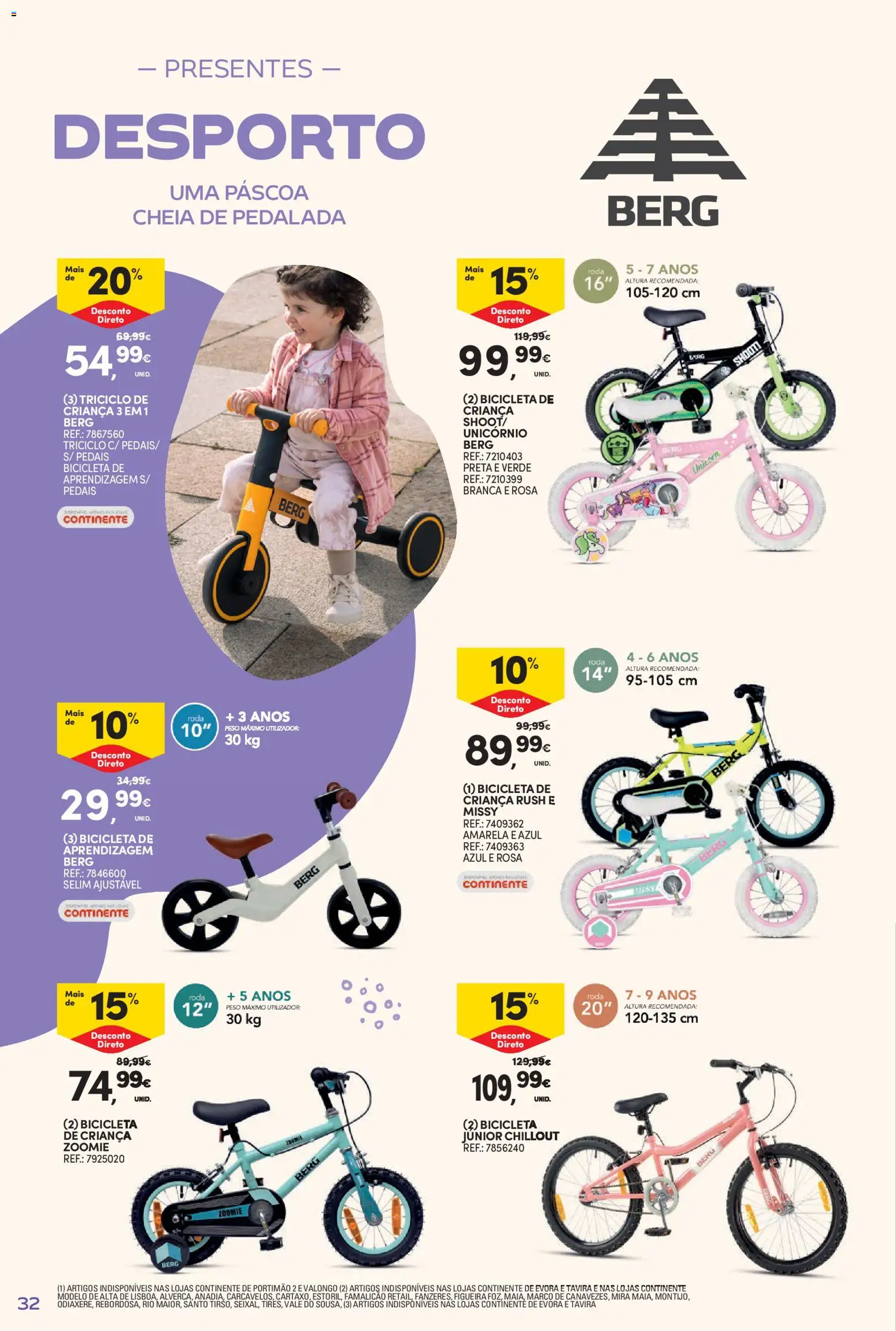 Continente - Nesta Páscoa, alimente a tradição │ válido de 17.03.2026 | Página: 32 | Produtos: Bicicleta, Pedais