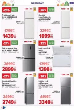 Ofertele Carrefour valabile de la 25.03.2026 | Pagină: 38 | Produse: Frigider, Combină frigorifică, Ladă frigorifică