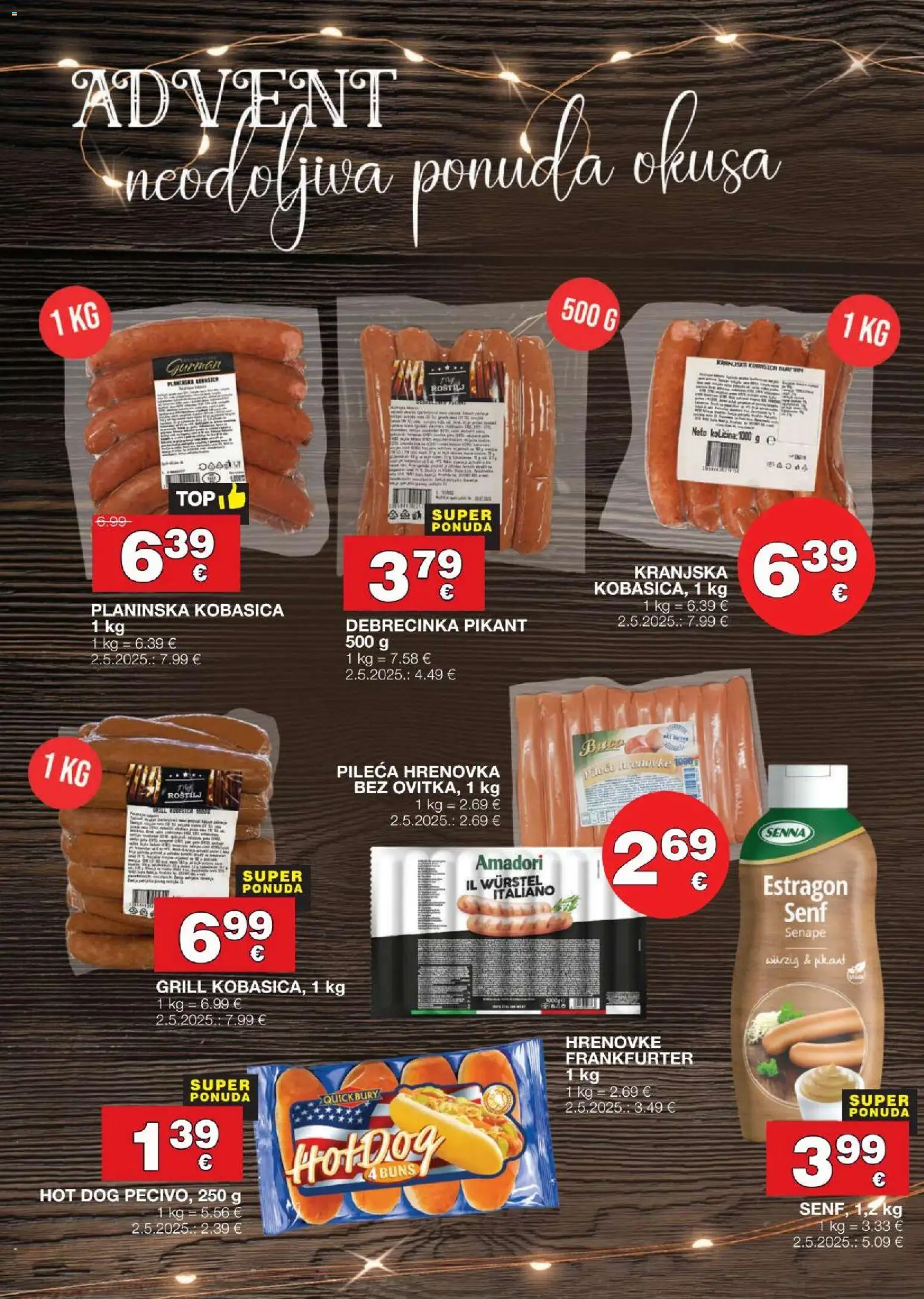 Stanić Diskont katalog | vrijedi od 11.12.2025 | Stranica: 2 | Proizvodi: Roštilj, Hrenovke, Kobasica, Senf