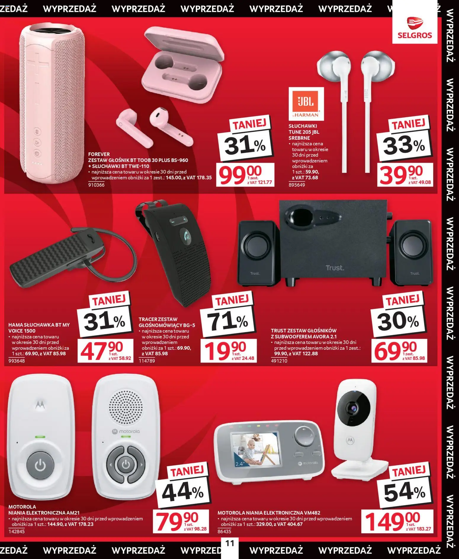 Selgros cash&carry Gazetka - Świąteczna Wyprzedaż od 08.01.2026 | Strona: 11 | Produkty: Słuchawki, Głośnik