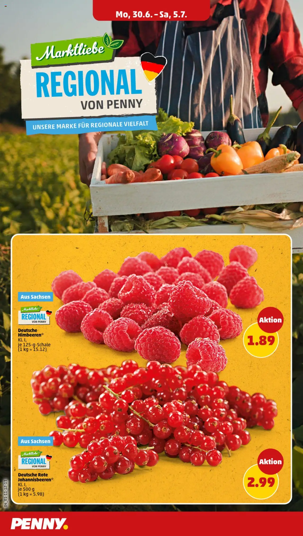 Penny Prospekt 	 - gültig ab dem 30.06.2025 | Seite: 4 | Produkte: Himbeeren