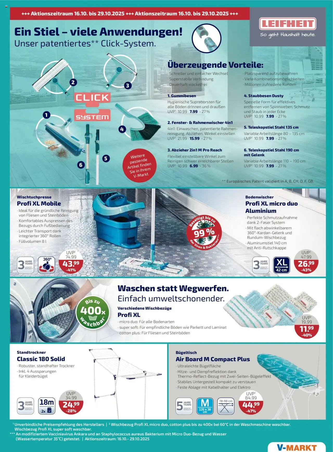 V-Markt - Hallertau / Oberpfalz – gültig ab 16.10.2025 | Seite: 17 | Produkte: Waschmaschine, Kleiderbügel, Mars, Wasser