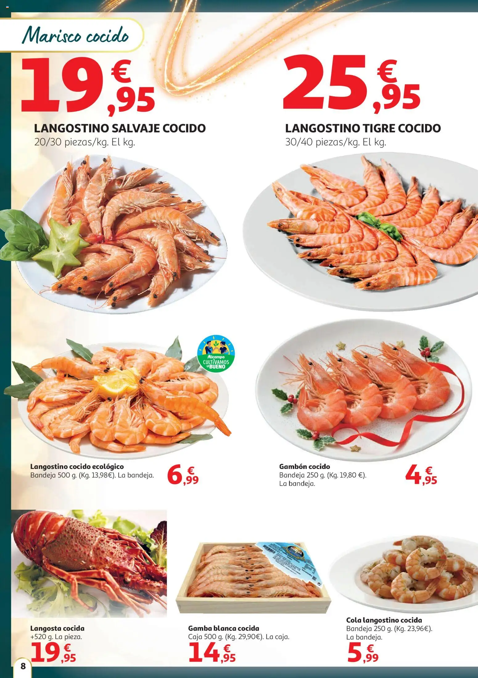 Alcampo - HG catalan │ válido desde el 11.12.2025 | Página: 8 | Productos: Bandeja, Caja, Langostino, Gamba