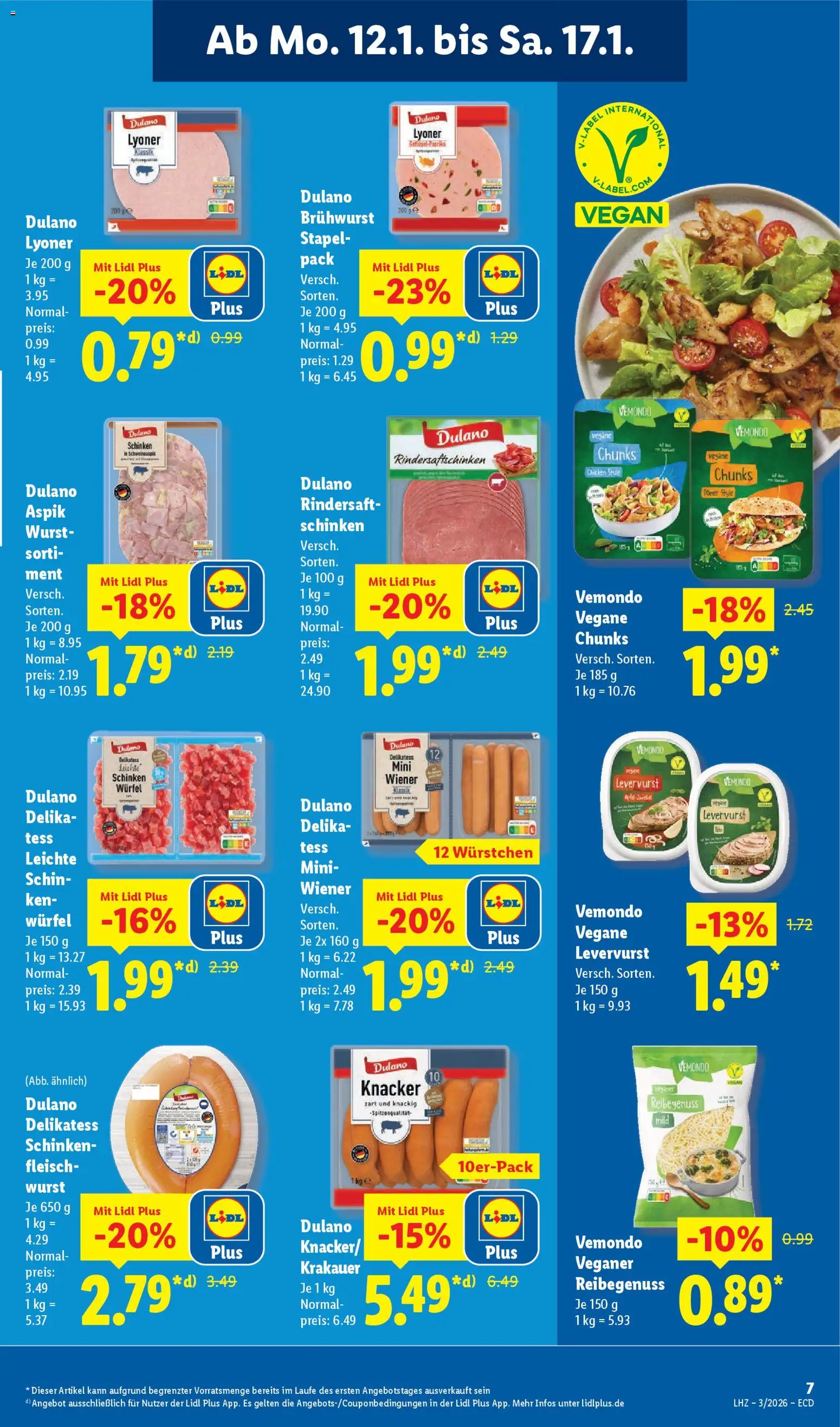 Lidl - Prospekt – gültig ab 12.01.2026 | Seite: 21 | Produkte: Wurst, Schinken, Fleisch