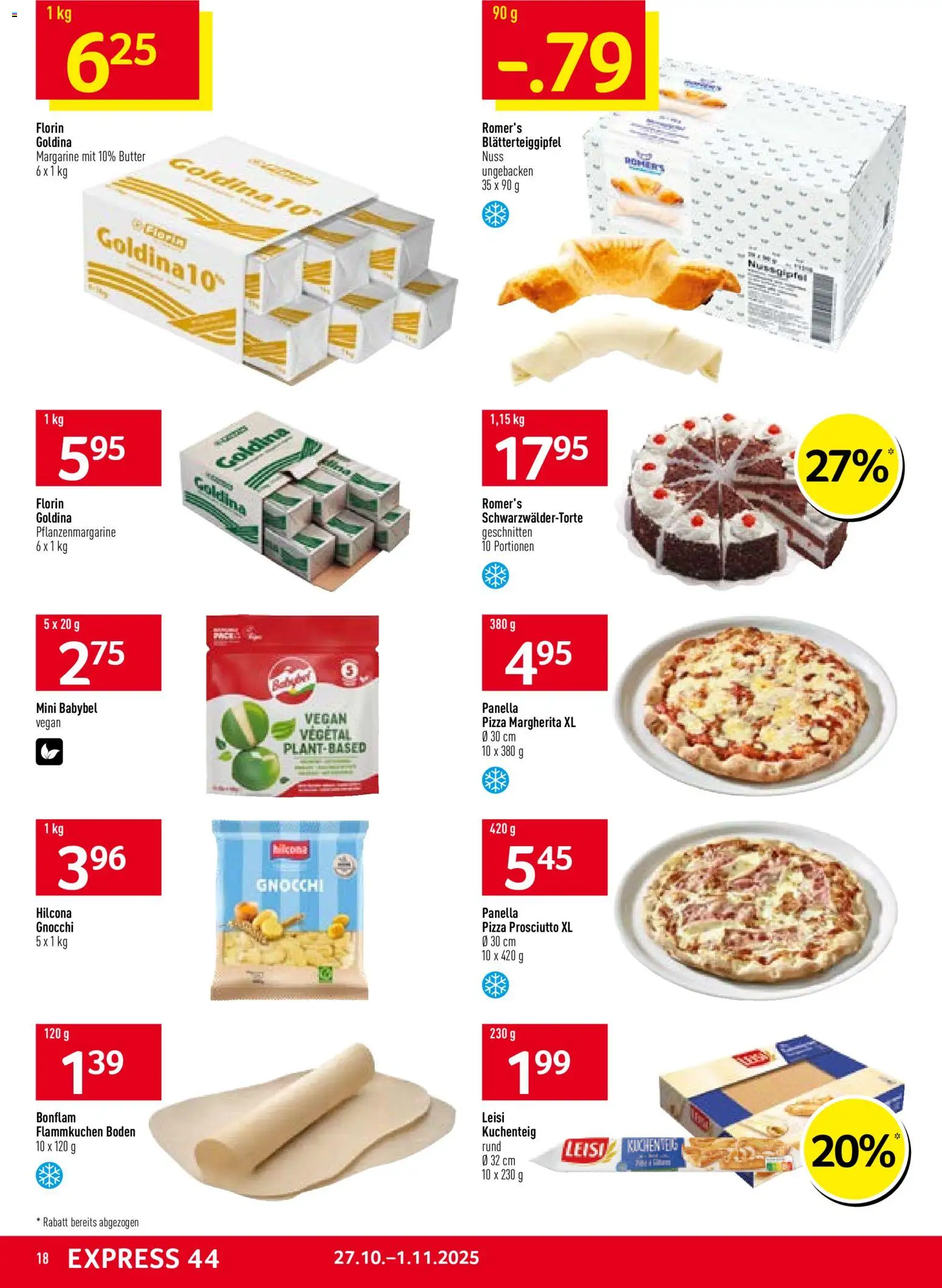 Prodega Aktionen – gültig ab 27.10.2025 | Seite: 18 | Produkte: Butter, Pizza