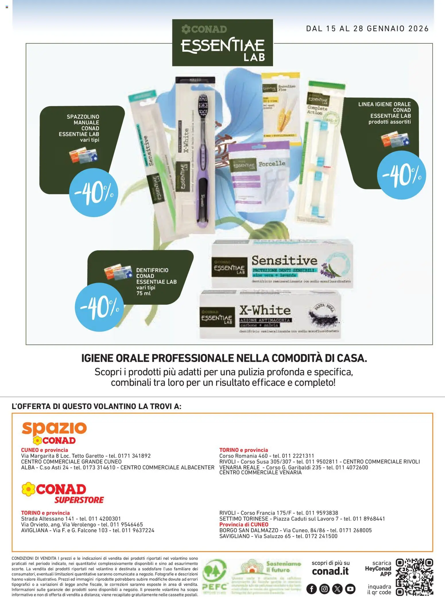 Volantino Conad del 15.01.2026 | Pagina: 24 | Prodotti: Dentifricio, Spazzolino, Lavanda, Aloe vera