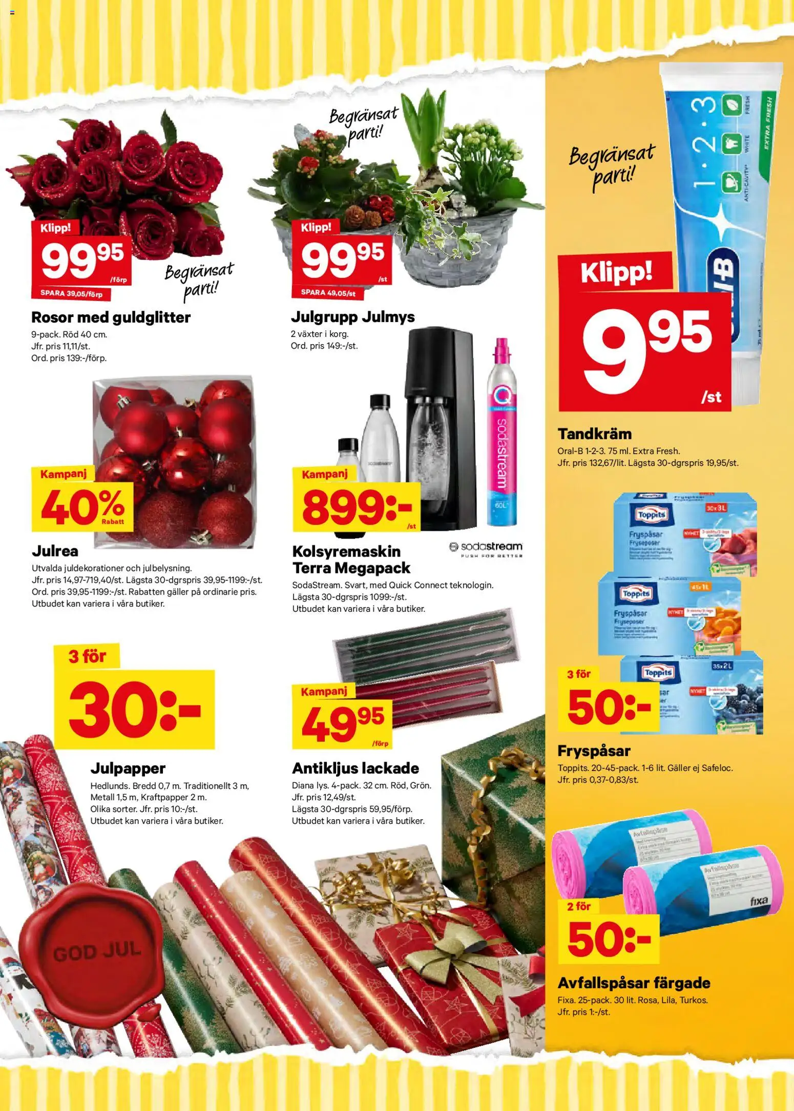 City Gross reklamblad aktuell från 15.12.2025 | Sida: 10 | Produkter: Avfallspåsar, Tandkräm, Sodastream, Kolsyremaskin