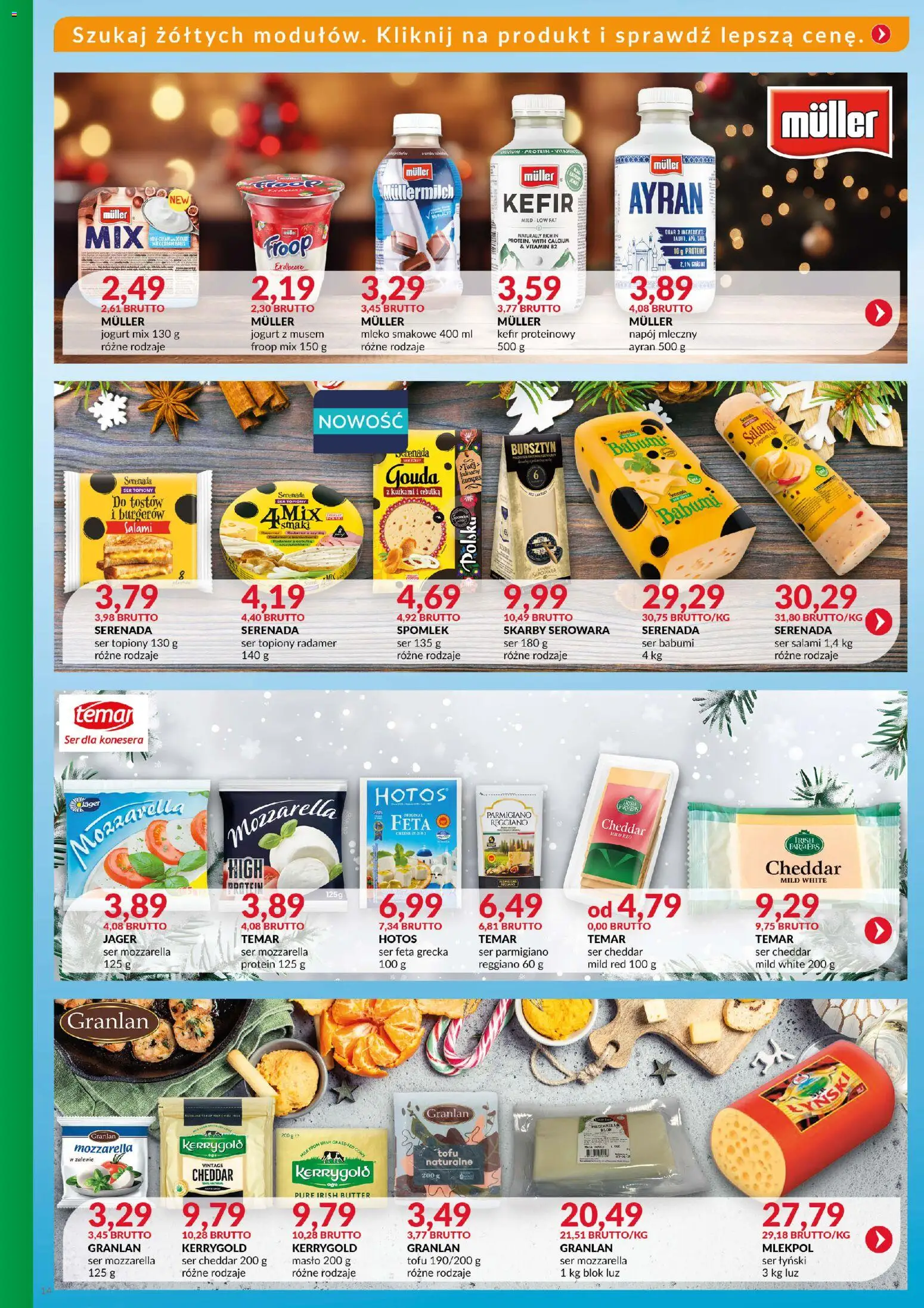 Eurocash Gazetka - Katalog Artykułów Spożywczych od 16.11.2025 | Strona: 13 | Produkty: Ser, Jogurt, Salami, Ser cheddar