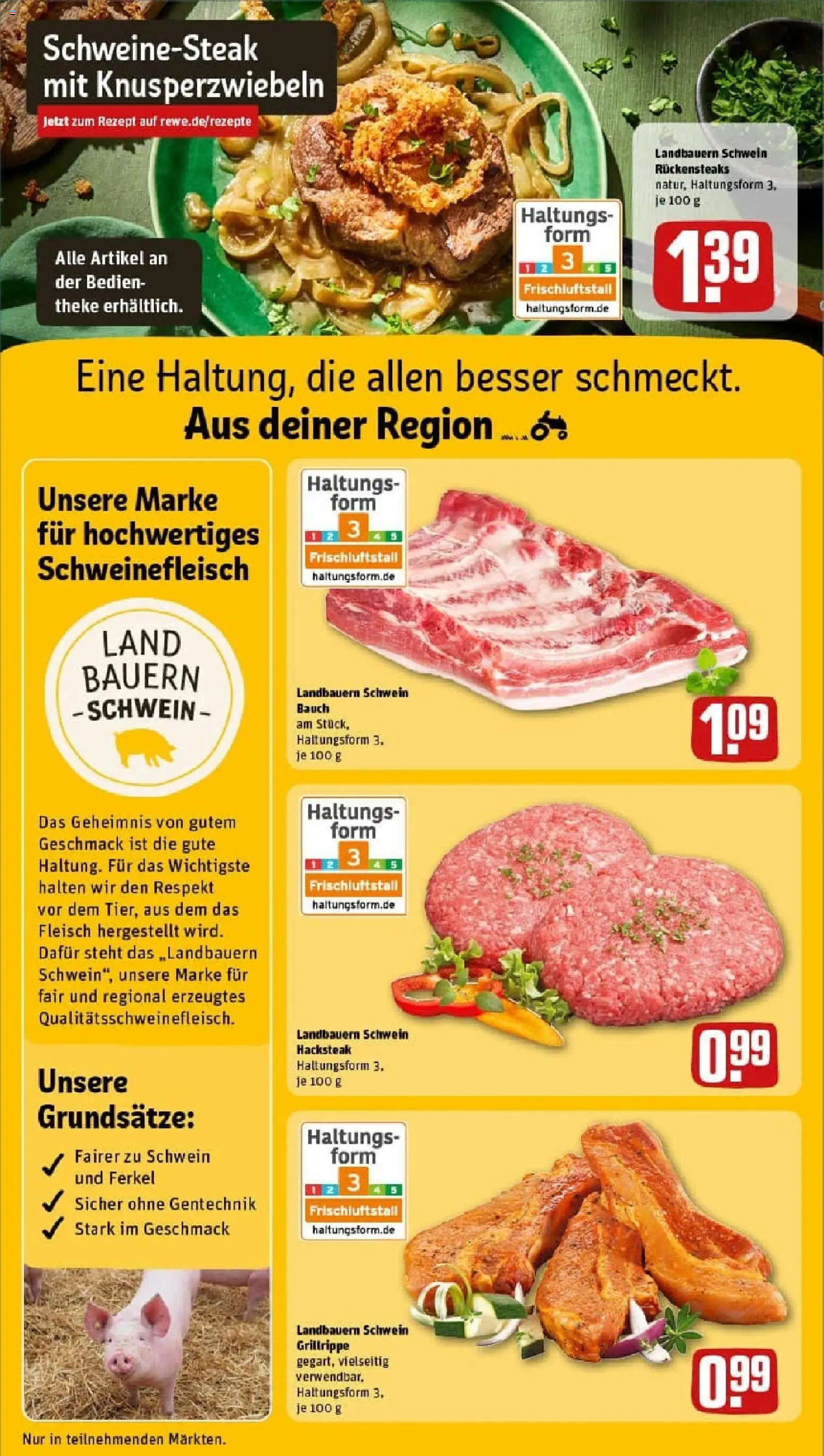 Rewe prospekt Esslingen/Stadtmitte	 – gültig ab 26.10.2025 | Seite: 12 | Produkte: Theke, Schweinefleisch, Steak, Fleisch