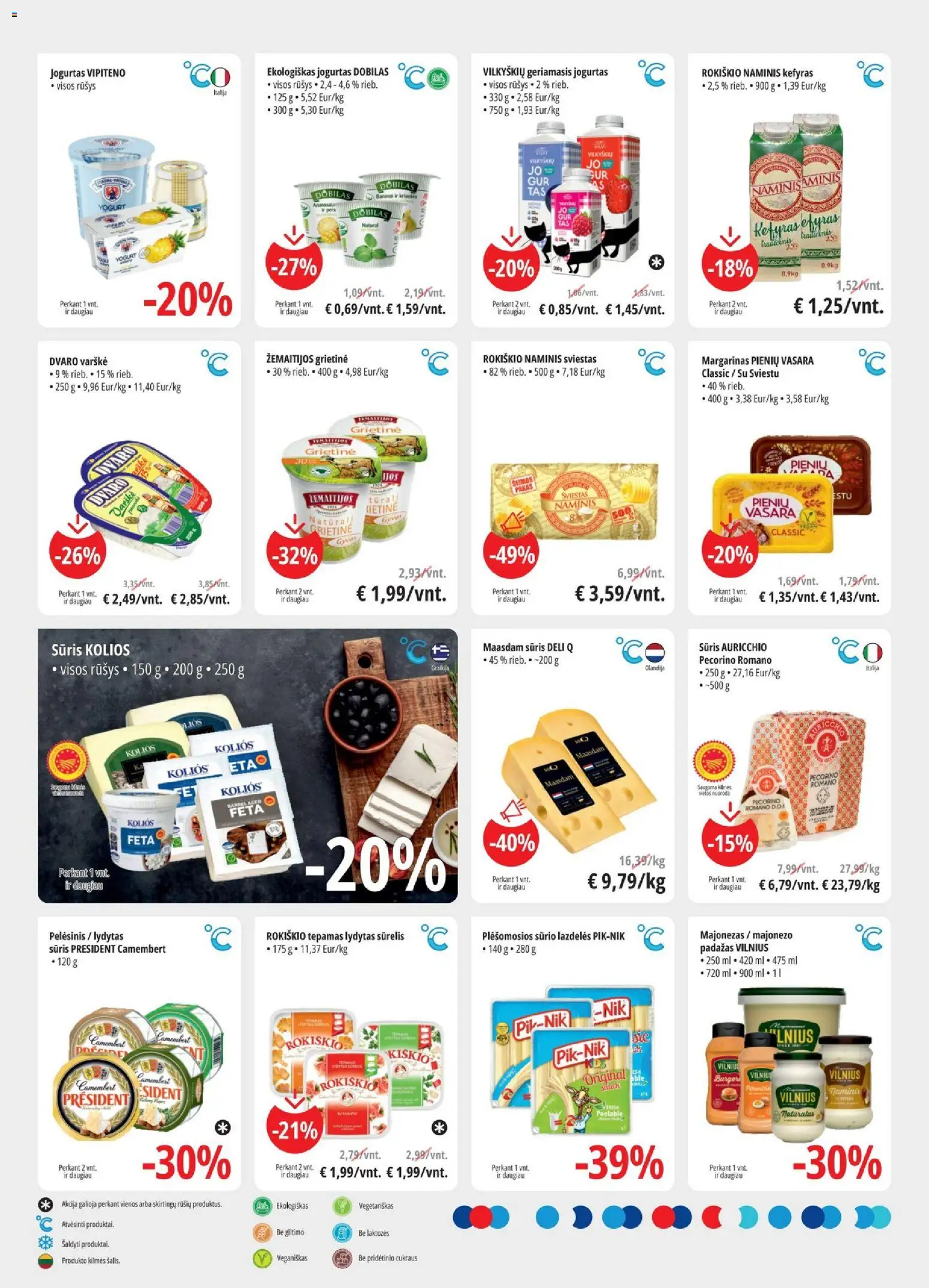 ePromo akcijos nuo 15.04.2026 | Puslapis: 2 | Prekių: Margarinas, Sūris, Sviestas, Majonezas