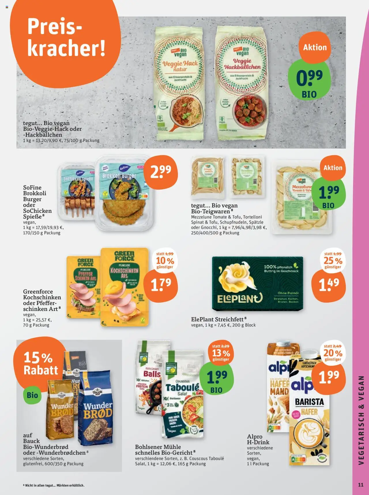 Tegut - Baden-Württemberg - gültig ab dem 28.07.2025 | Seite: 13 | Produkte: Burger, Spieße, Brokkoli, Pfeffer