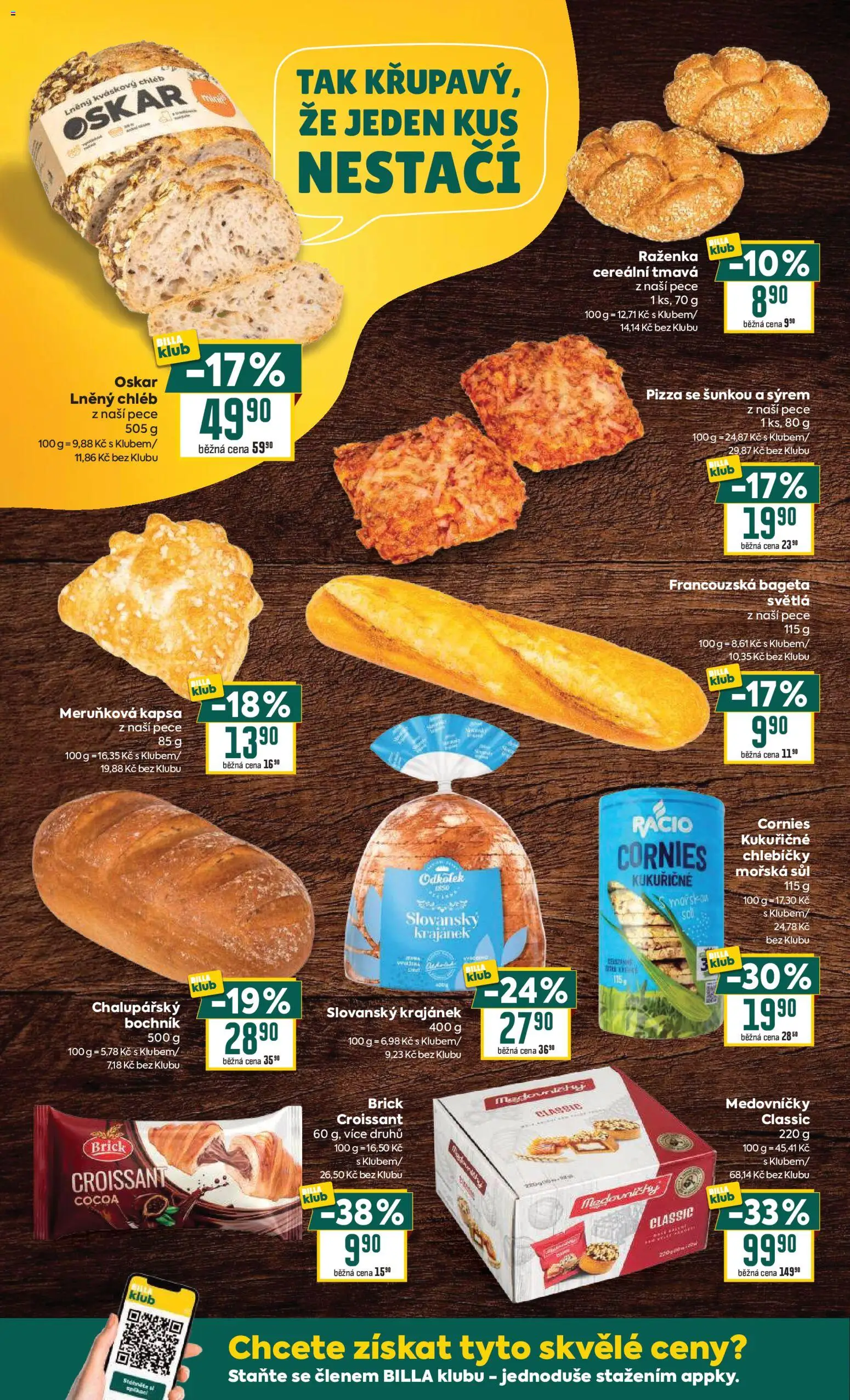 Billa Velký leták od 18.02.2026 | Strana: 10 | Produkty: Chléb, Pizza, Kváskový chléb, Croissant