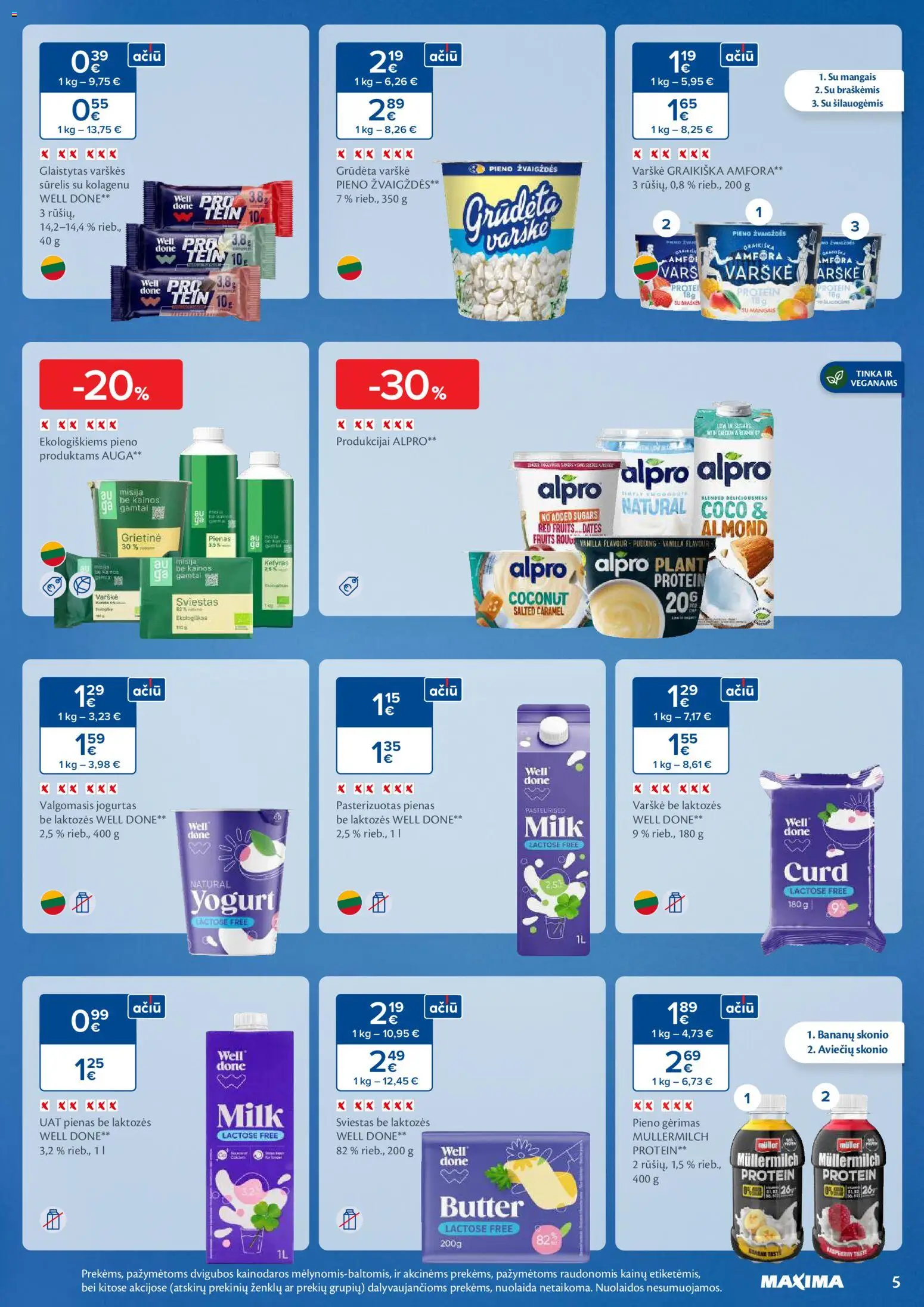 MAXIMA akcijos nuo 06.01.2026 | Puslapis: 5 | Prekių: Sūrelis, Jogurtas, Sviestas, Grietinė