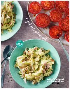 Witlofstamppot met ham en kaas, Dish with endive mash with ham and cheese - Voorbeeld van een folder van Albert Heijn, geldig van 31.12.2025 | Pagina: 66