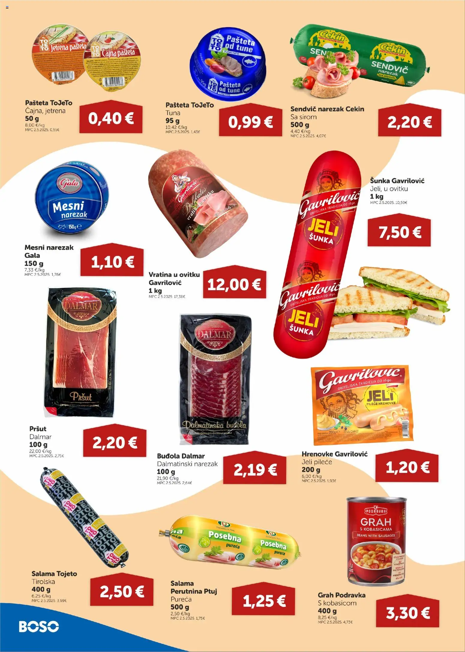 Boso katalog | vrijedi od 23.10.2025 | Stranica: 4 | Proizvodi: Podravka, Pašteta, Perutnina Ptuj, Tuna