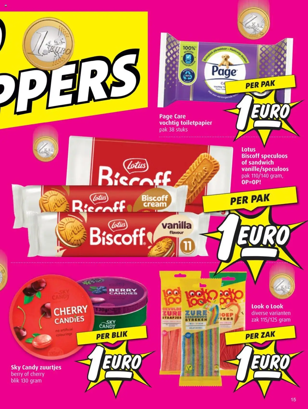 {H1} | Pagina: 15 | Producten: Sandwich, Zak, Toiletpapier