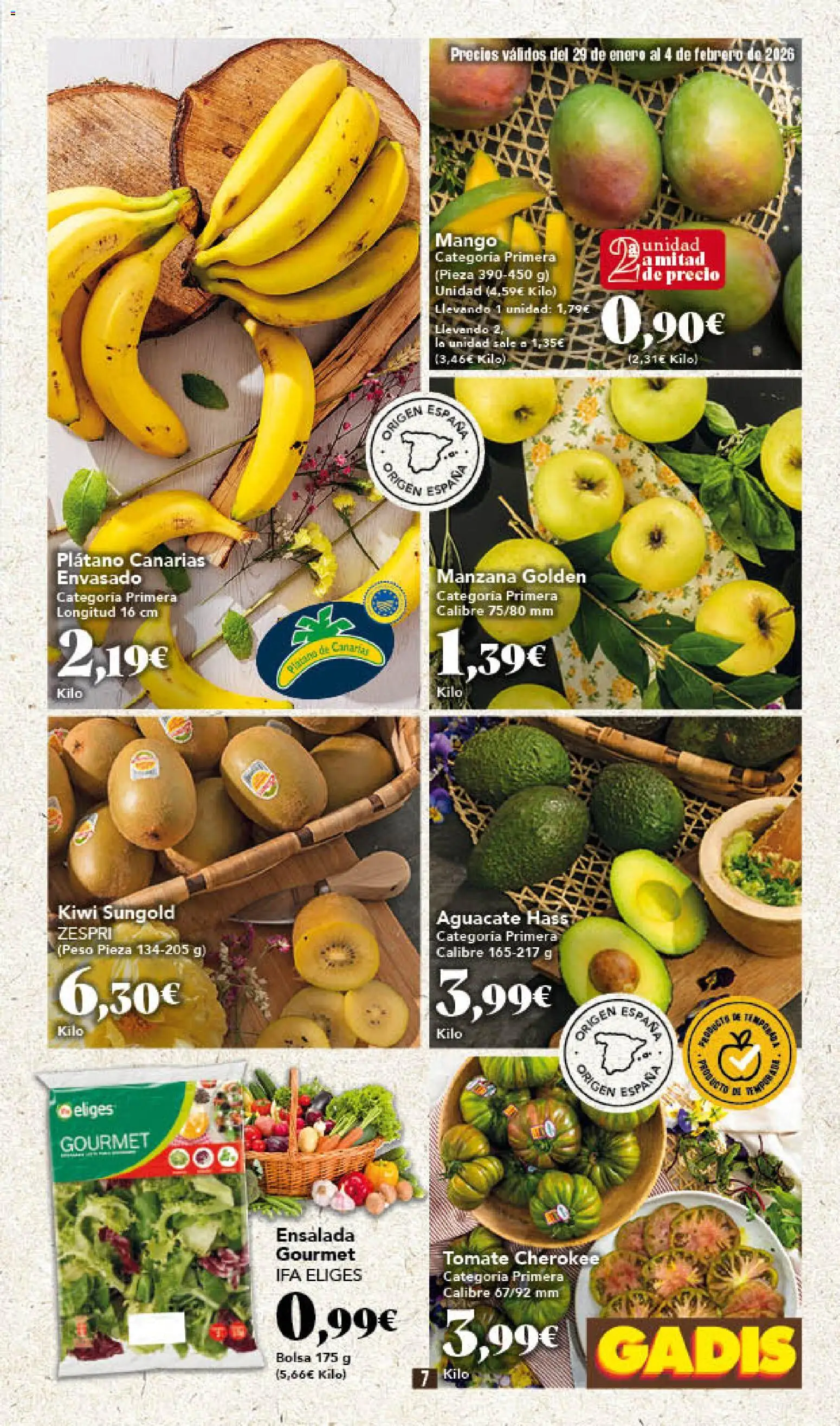 Gadis - folleto │ válido desde el 29.01.2026 | Página: 7 | Productos: Manzana, Ensalada, Bolsa, Ρούτερ