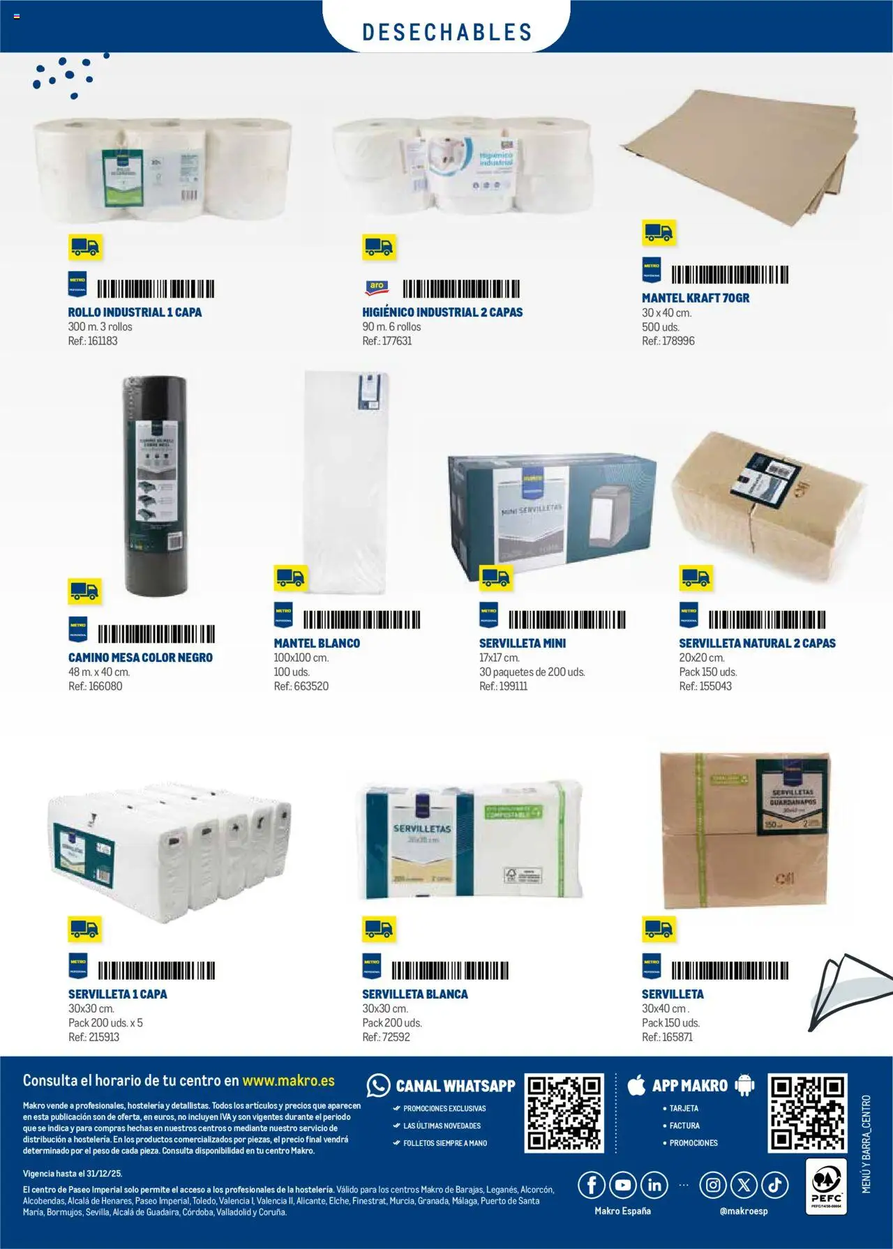 Makro - Menú y Barra Centro │ válido desde el 08.09.2025 | Página: 92 | Productos: Mantel, Peso, Mesa