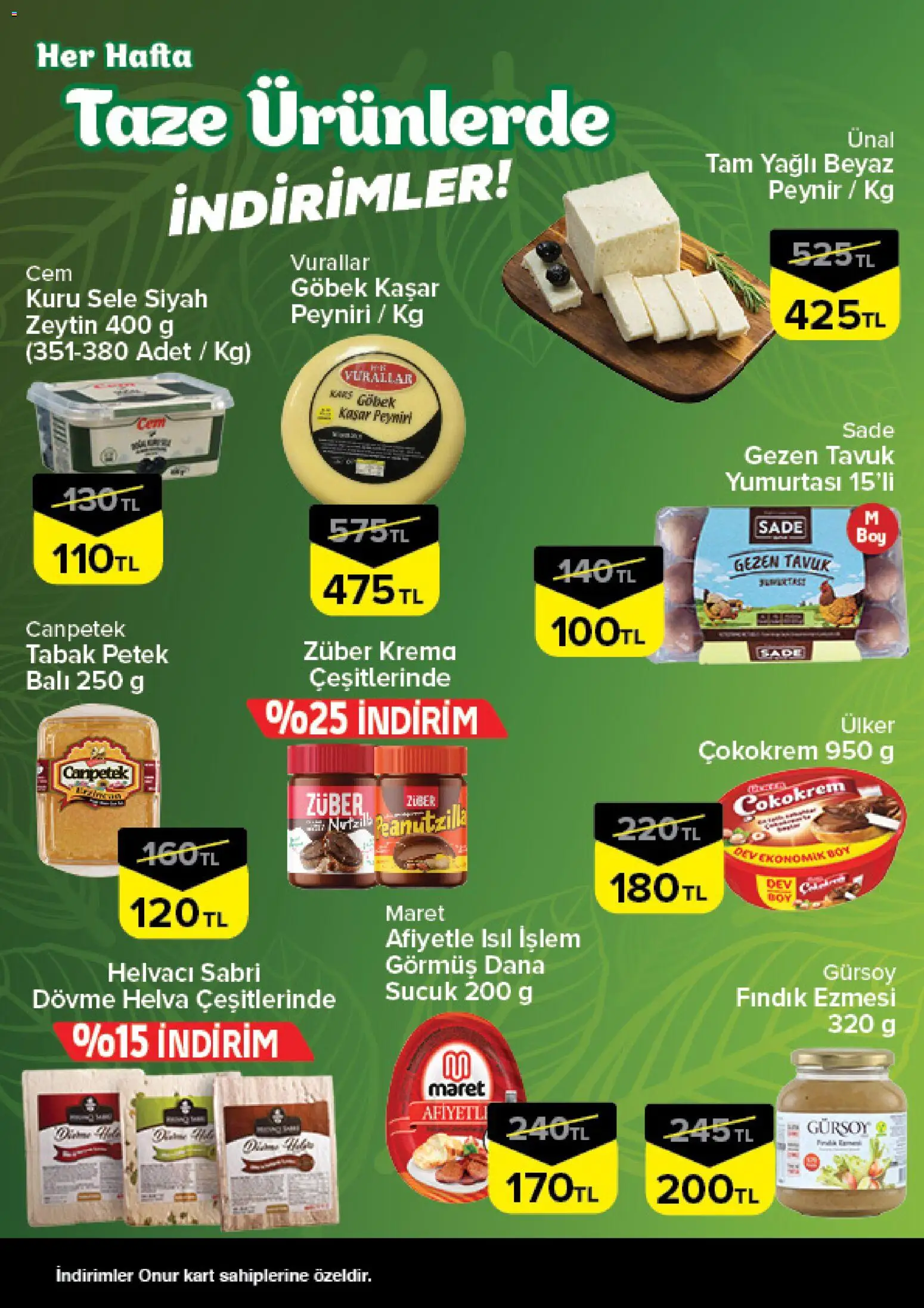 Onur Market Taze Ürünlerde İndirimler - İstanbul & Trakya - 05.02.2026 tarihinden itibaren geçerlidir | Sayfa: 2