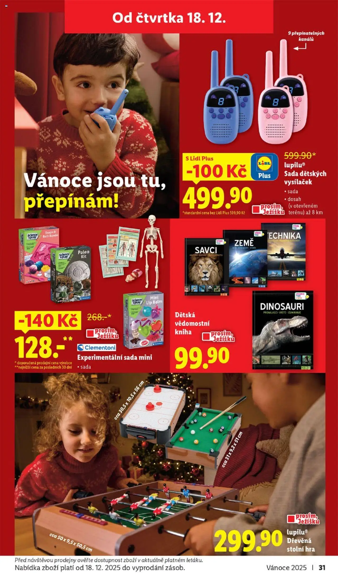Lidl leták - Veselé Vánoce od 20.10.2025 | Strana: 31 | Produkty: Kniha, Dinosauři, Hra