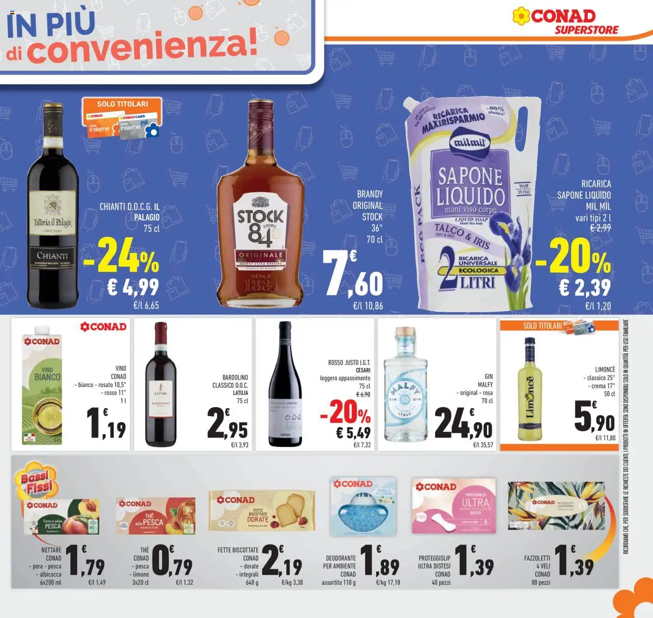 Volantino Conad del 24.09.2025 | Pagina: 43 | Prodotti: Sapone, Talco, Pera, Brandy