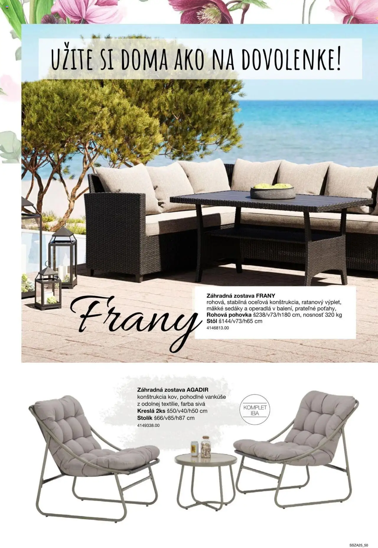 Nové Sconto nábytok akcie – leták je platný od 21.02.2025 | Strana: 50 | Produkty: Kreslá, Pohovka, Vankúše, Stôl